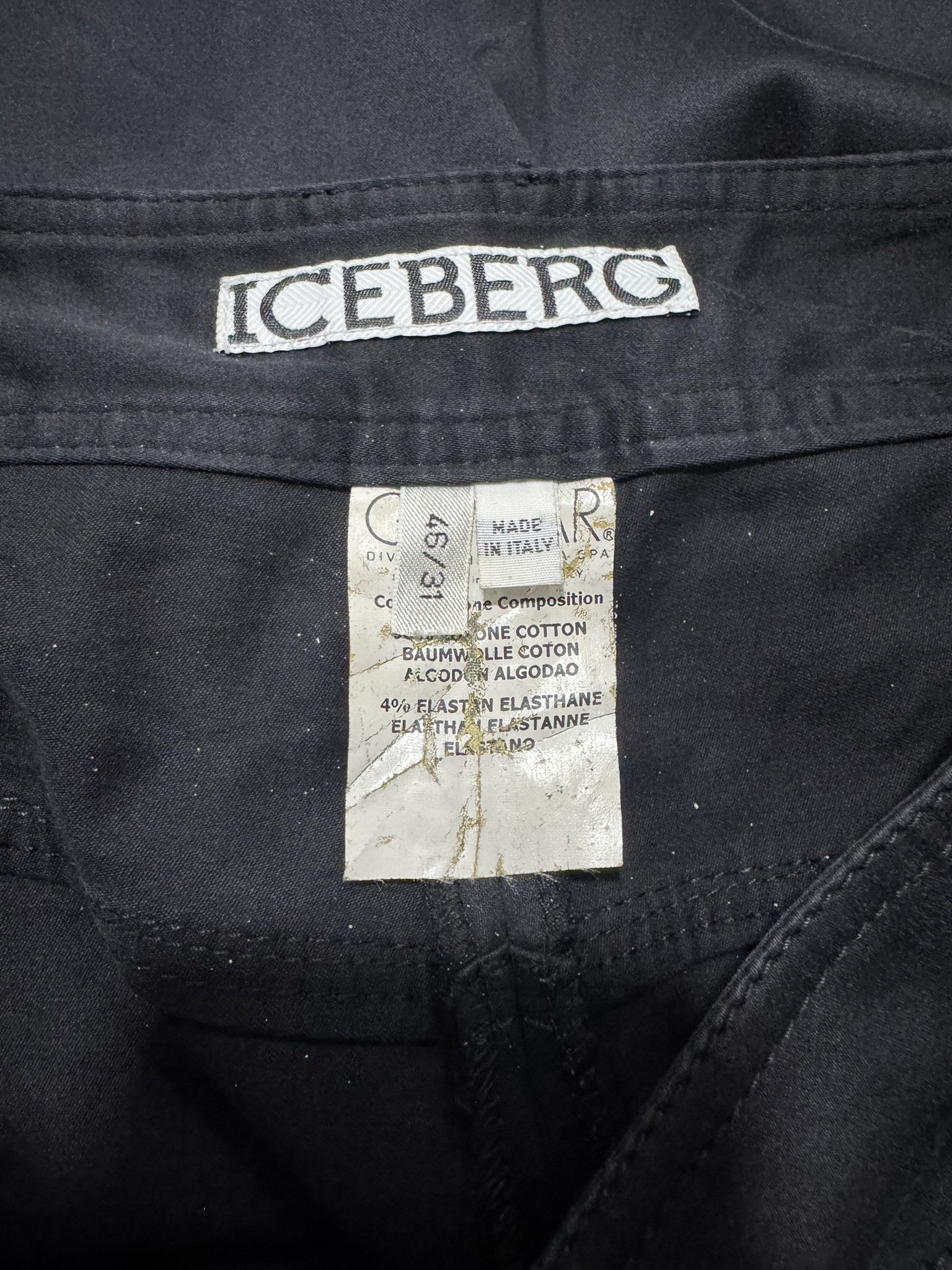 Designer × Iceberg Iceberg History Carrot Trouser Super Black Pants Size US 31 - 8 Thumbnail