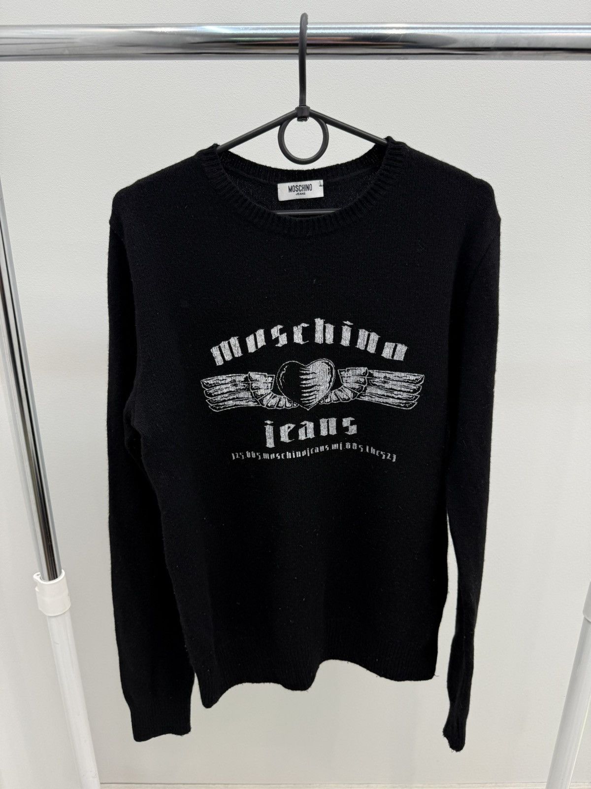 Moschino × Vintage Vintage Moschino Tattoo Printed Wool Sweater Size US M / EU 48-50 / 2 - 1 Thumbnail