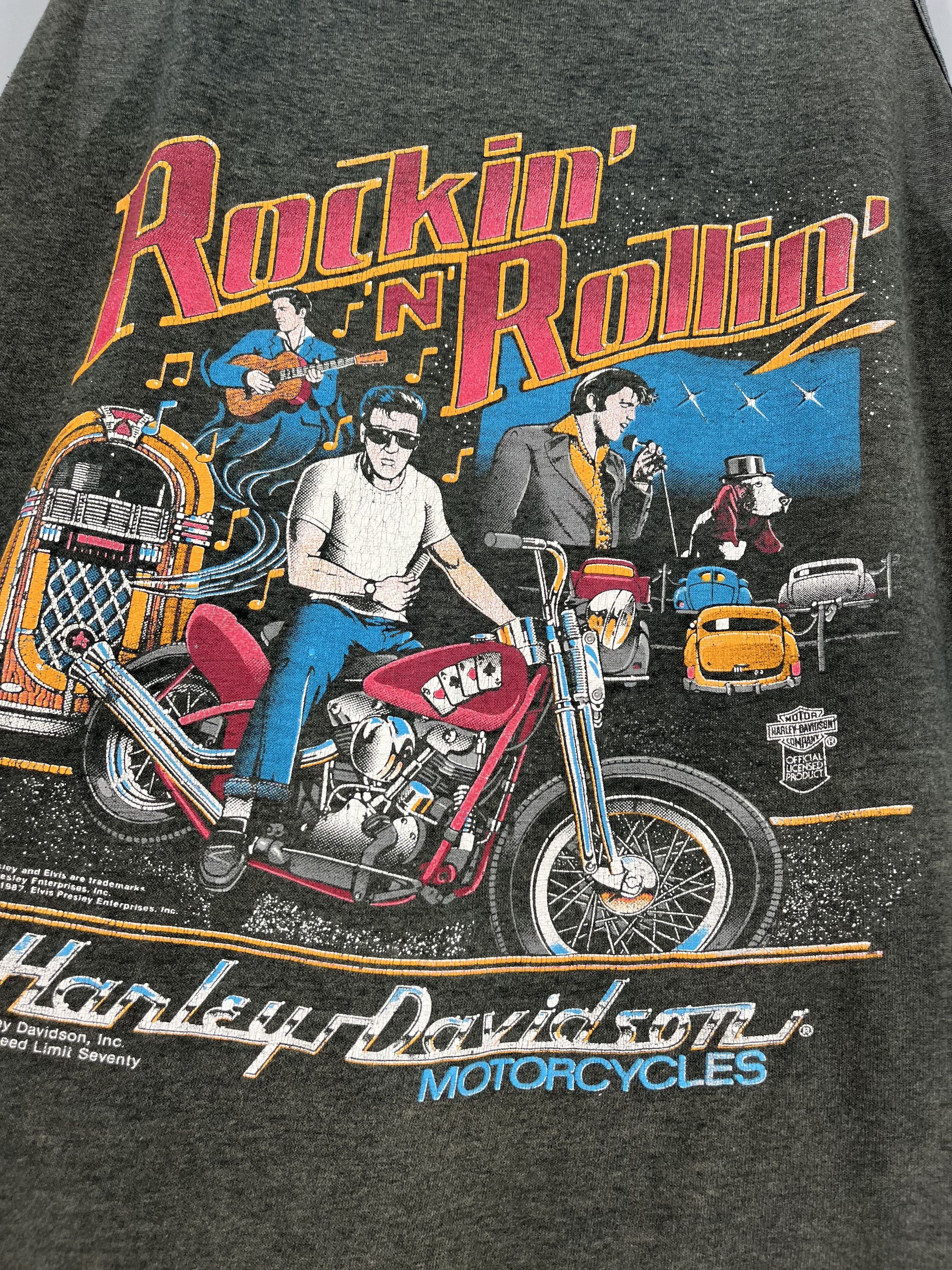 Harley Davidson 1987 Harley Davidson Elvis Presley Single Stitch vintage Size US L / EU 52-54 / 3 - 7 Thumbnail