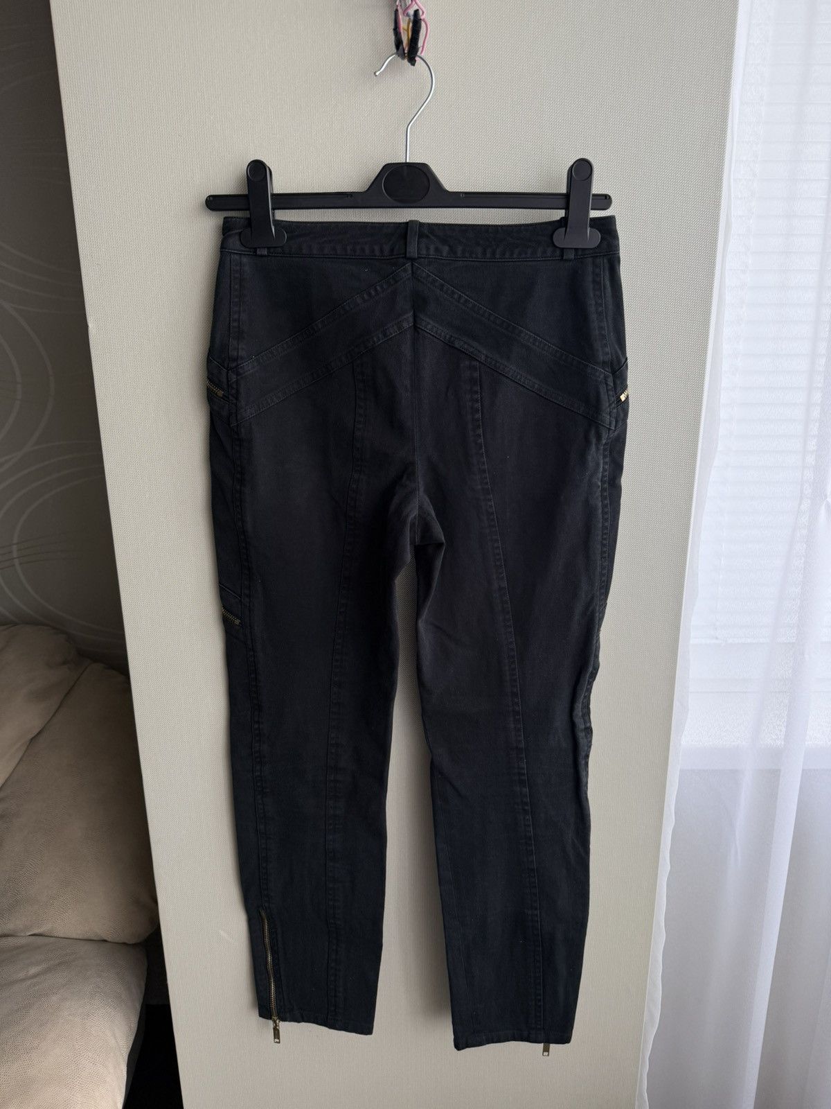 Celine Vintage Celine Black Multi Zipper Cotton Pants Size 26" / US 2 / IT 38 - 7 Thumbnail