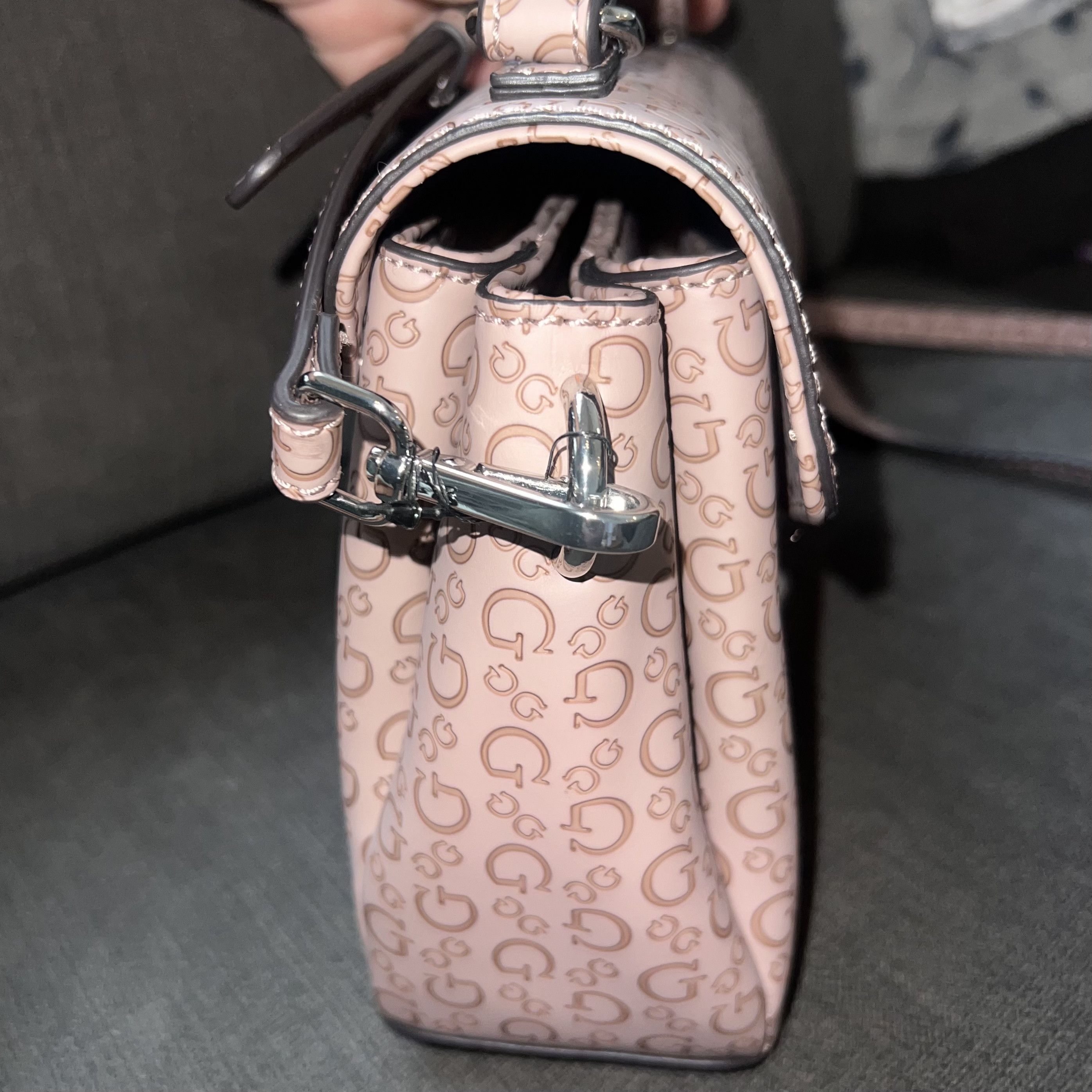 Guess Guess Bethel Signature Top Handle Crossbody Bag - Rose Taupe Size ONE SIZE - 4 Thumbnail