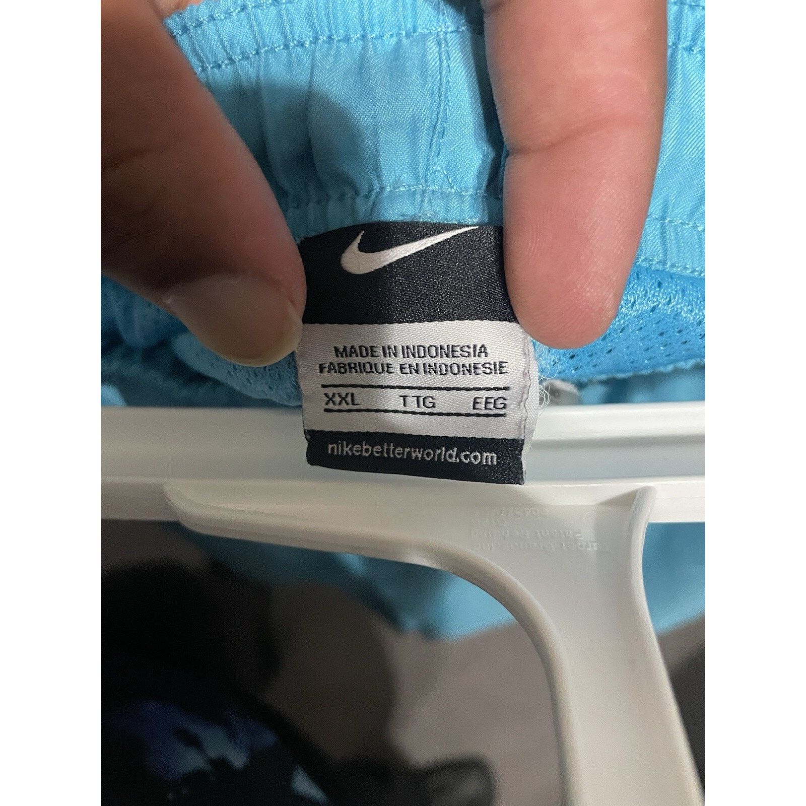 Nike Size 2XL- Nike Swim Shorts Cyan Blue And Black Mens Size US 43 - 3 Thumbnail