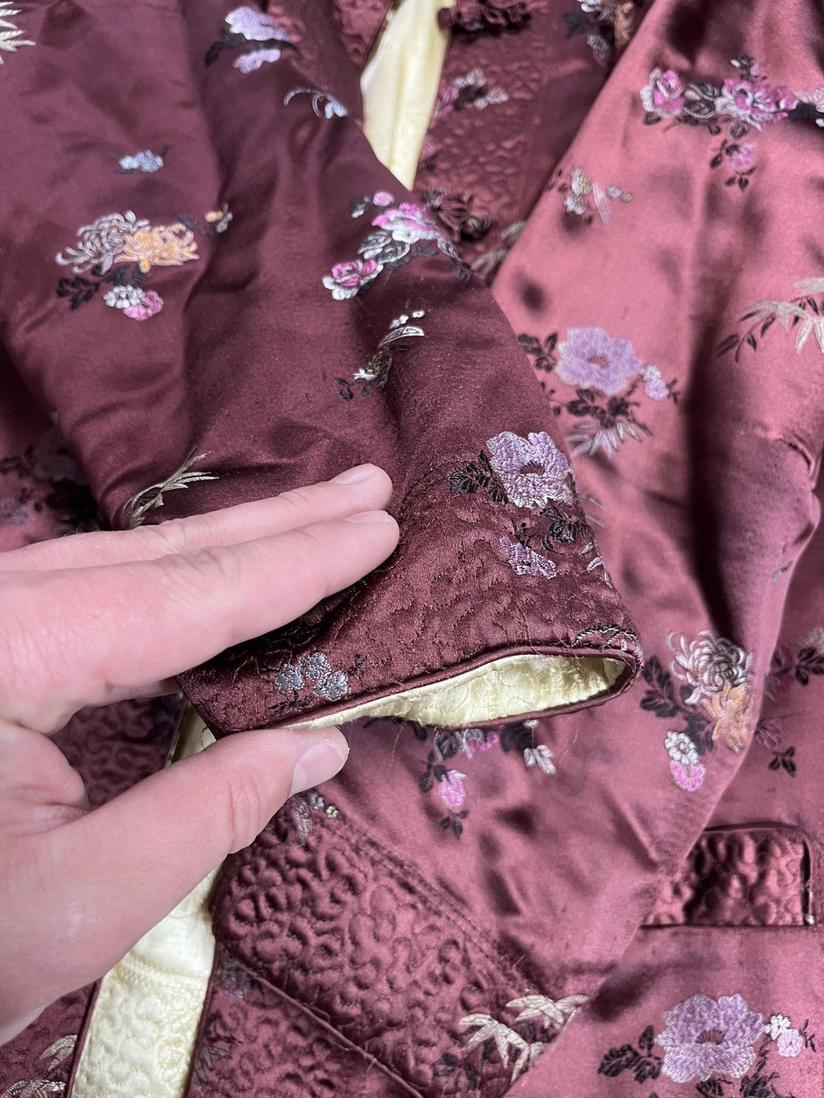 Shanghai Tang Vintage Chinese Silk Jacket Shanghai Floral Traditional S Size S / US 4 / IT 40 - 20 Thumbnail