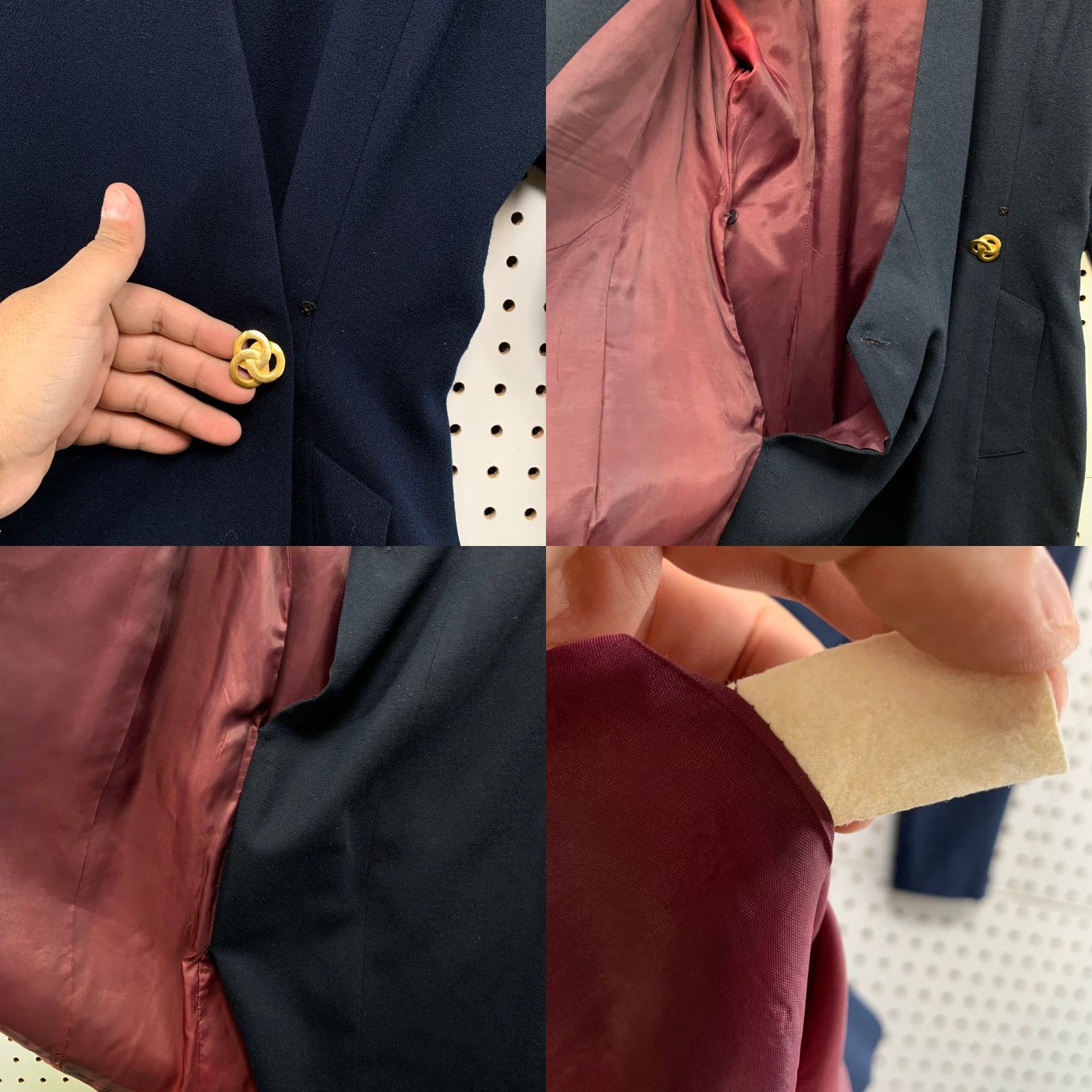Vintage VINTAGE Gillian Blazer Coat Wool Dress Womens Size 6 Navy Blue Gold Button ILGWU Blazer Jacket Size M / US 6-8 / IT 42-44 - 9 Thumbnail