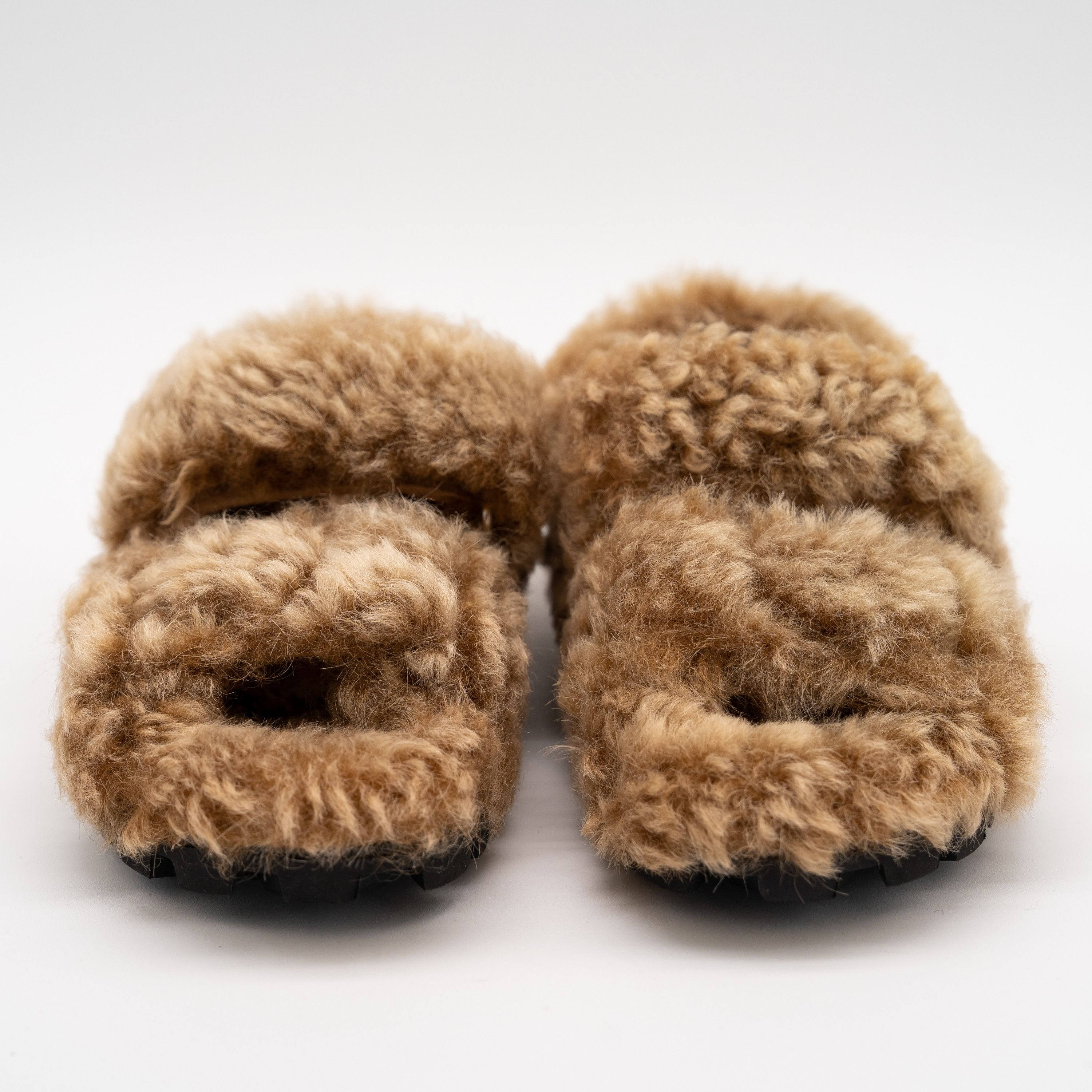Miu Miu 36eu 6 US Miu Miu Camel Brown Shearling Sandals Size US 6 / IT 36 - 2 Thumbnail