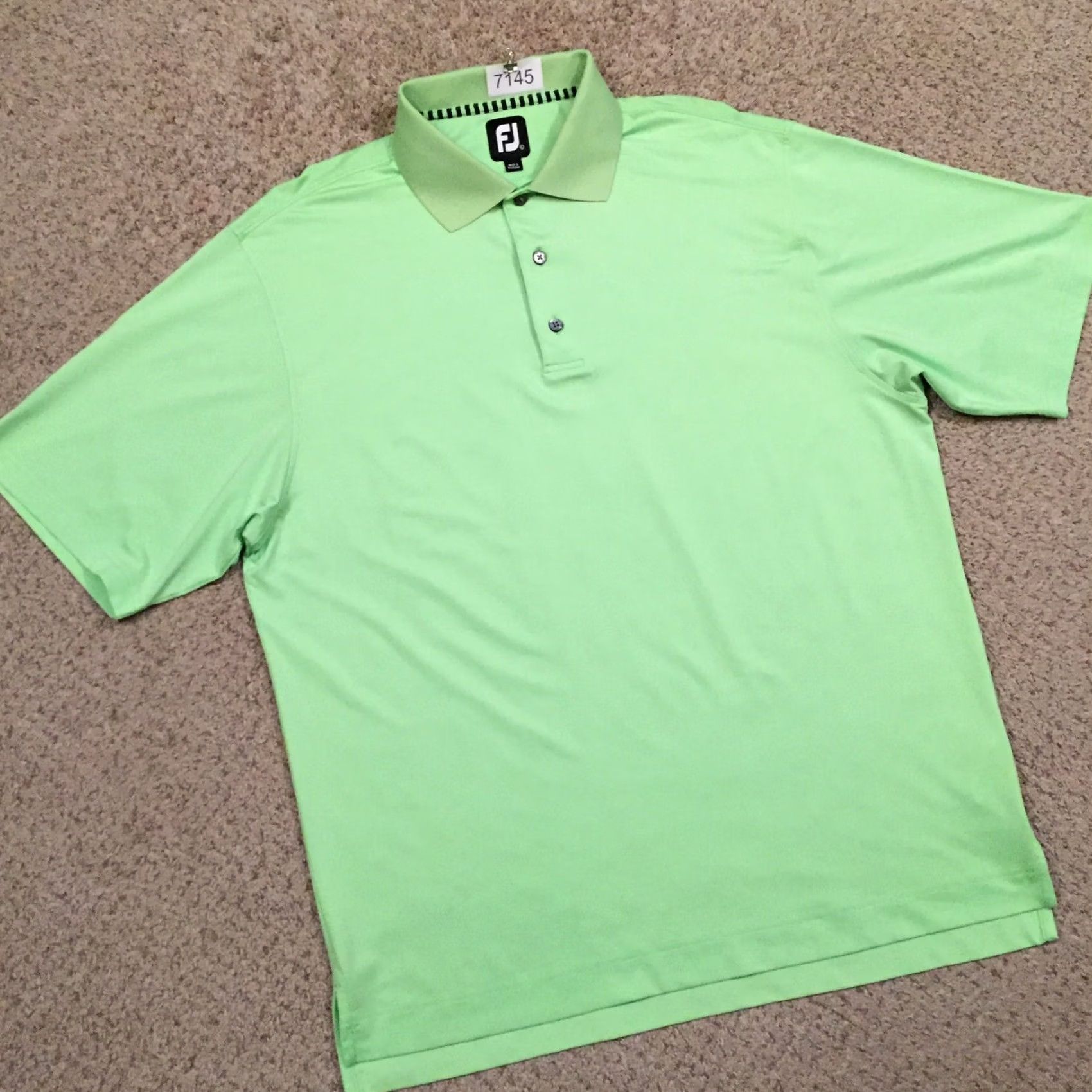 Footjoy FootJoy Polo Shirt Mens Large Green Short Sleeve Size US L / EU 52-54 / 3 - 5 Thumbnail