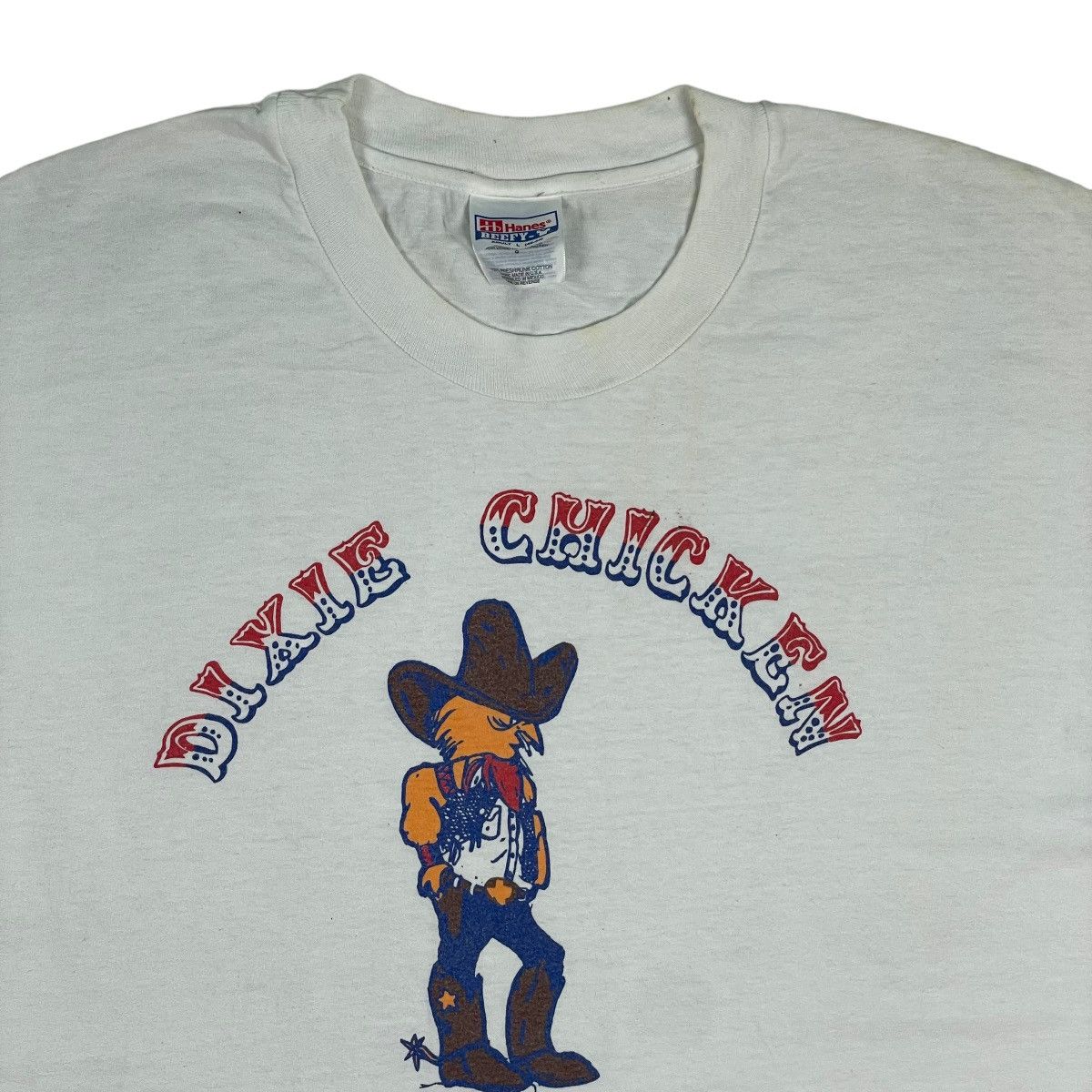 Hanes VTG 90s Dixie Chicken College Station Texas Tee Size US L / EU 52-54 / 3 - 3 Thumbnail