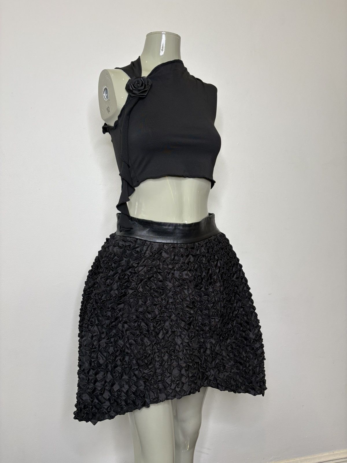 ELLERY ELLERY Leather & Silk Textured Skirt Size 27" / US 4 / IT 40 - 1 Thumbnail