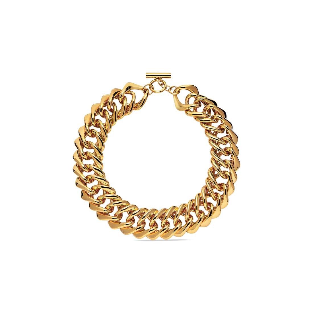 Balenciaga o1w1db10825 Size: OS / Linked Necklace in Gold Size ONE SIZE - 1 Thumbnail