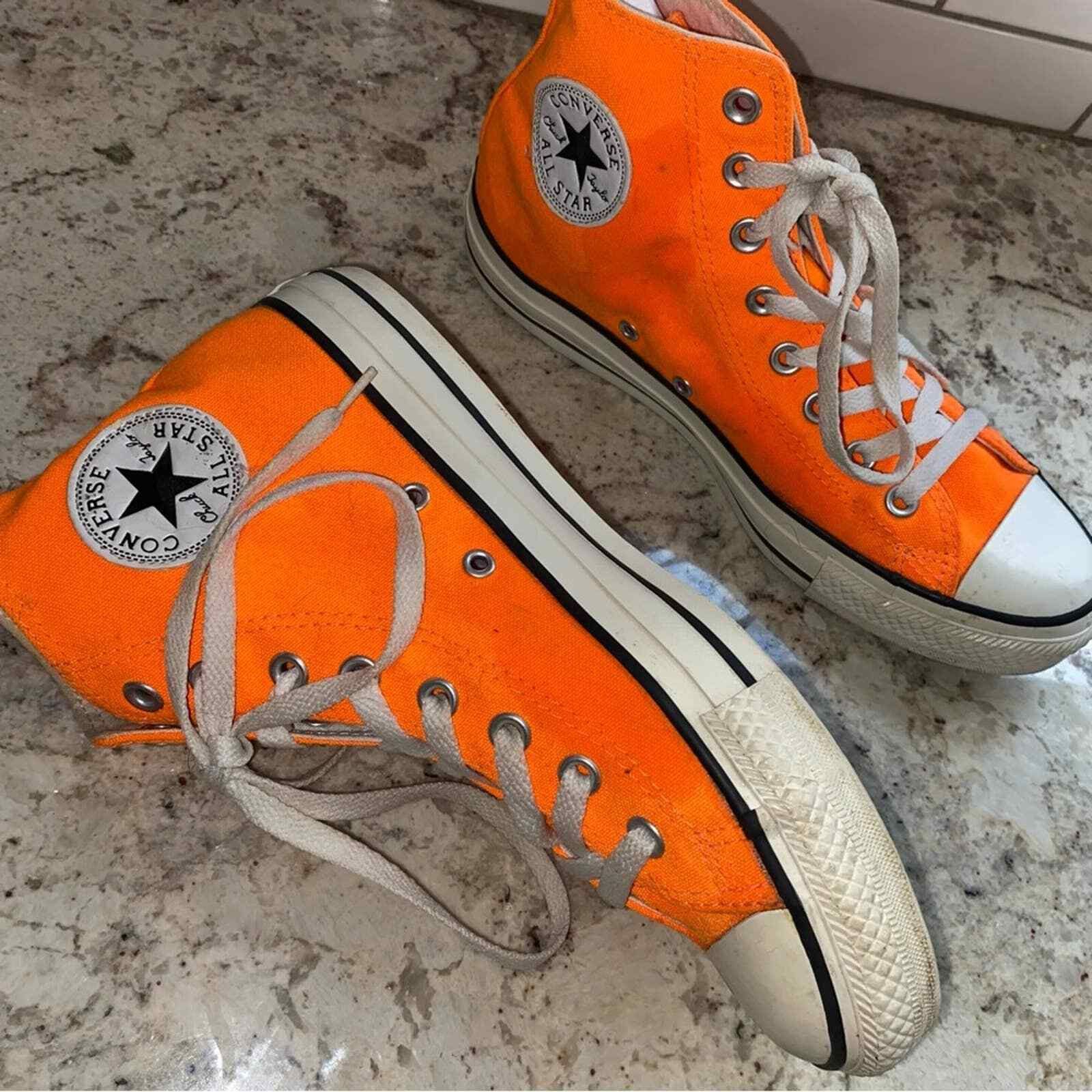 bright orange converse high tops