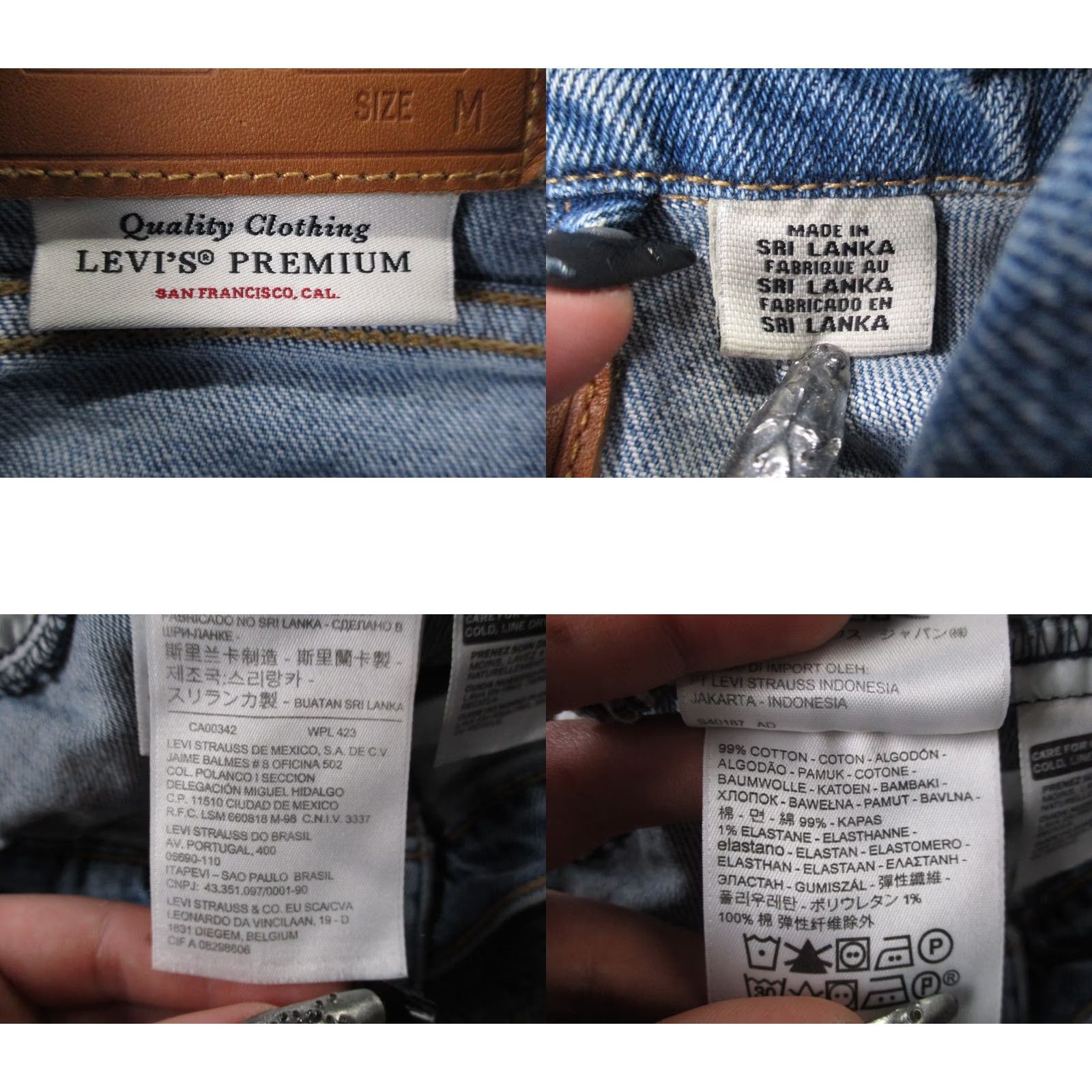 Levi's Levi's Jean Jacket Womens M Blue Denim Trucker Leather? (adjusted) Size 32" / US 10 / IT 46 - 8 Thumbnail