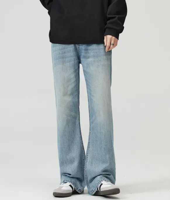 VIBE High street retro American washed scimitar flared jeans y2k Size US 32 / EU 48 - 6 Thumbnail