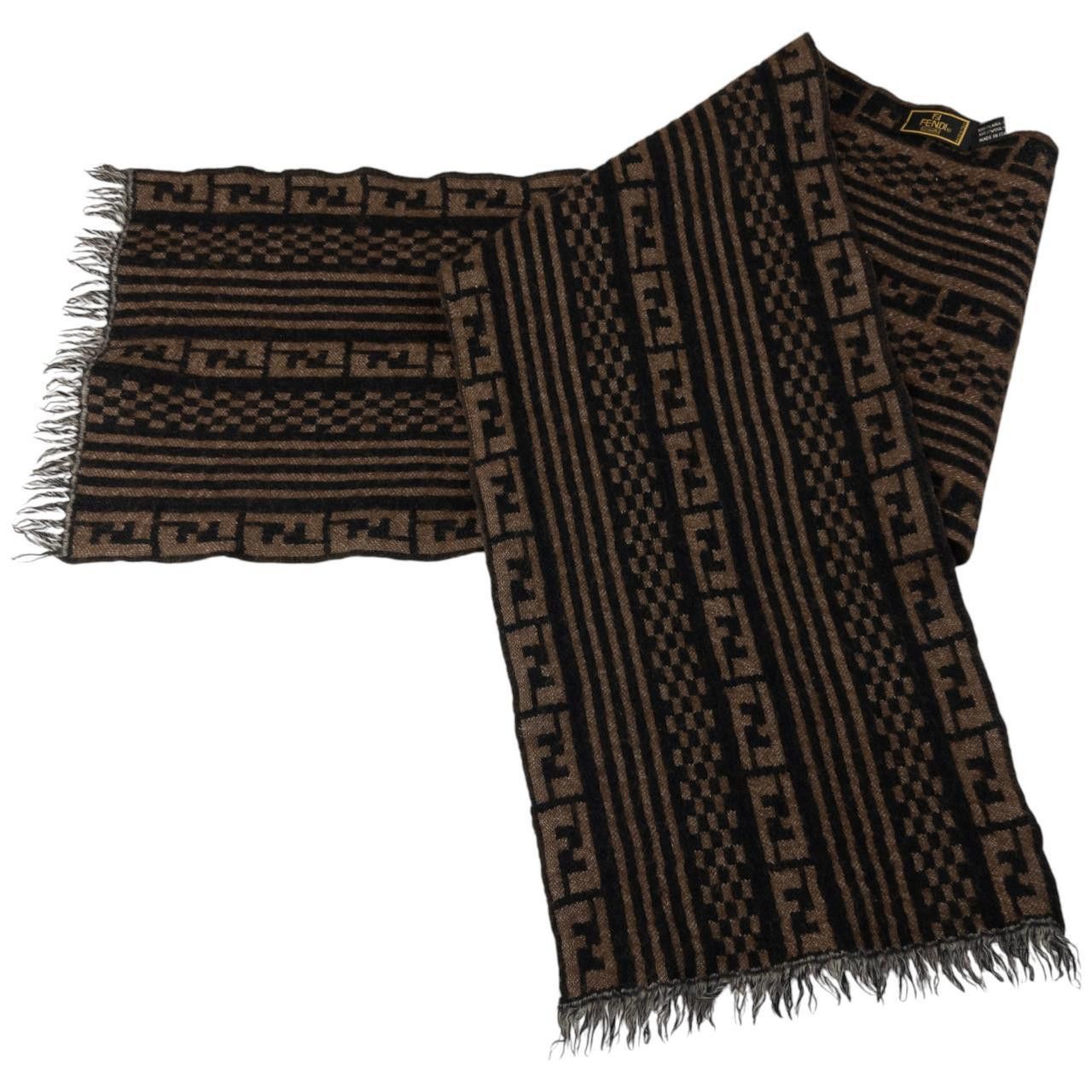 Fendi Vintage Fendi Monogram Wool Scarf Size ONE SIZE - 5 Thumbnail