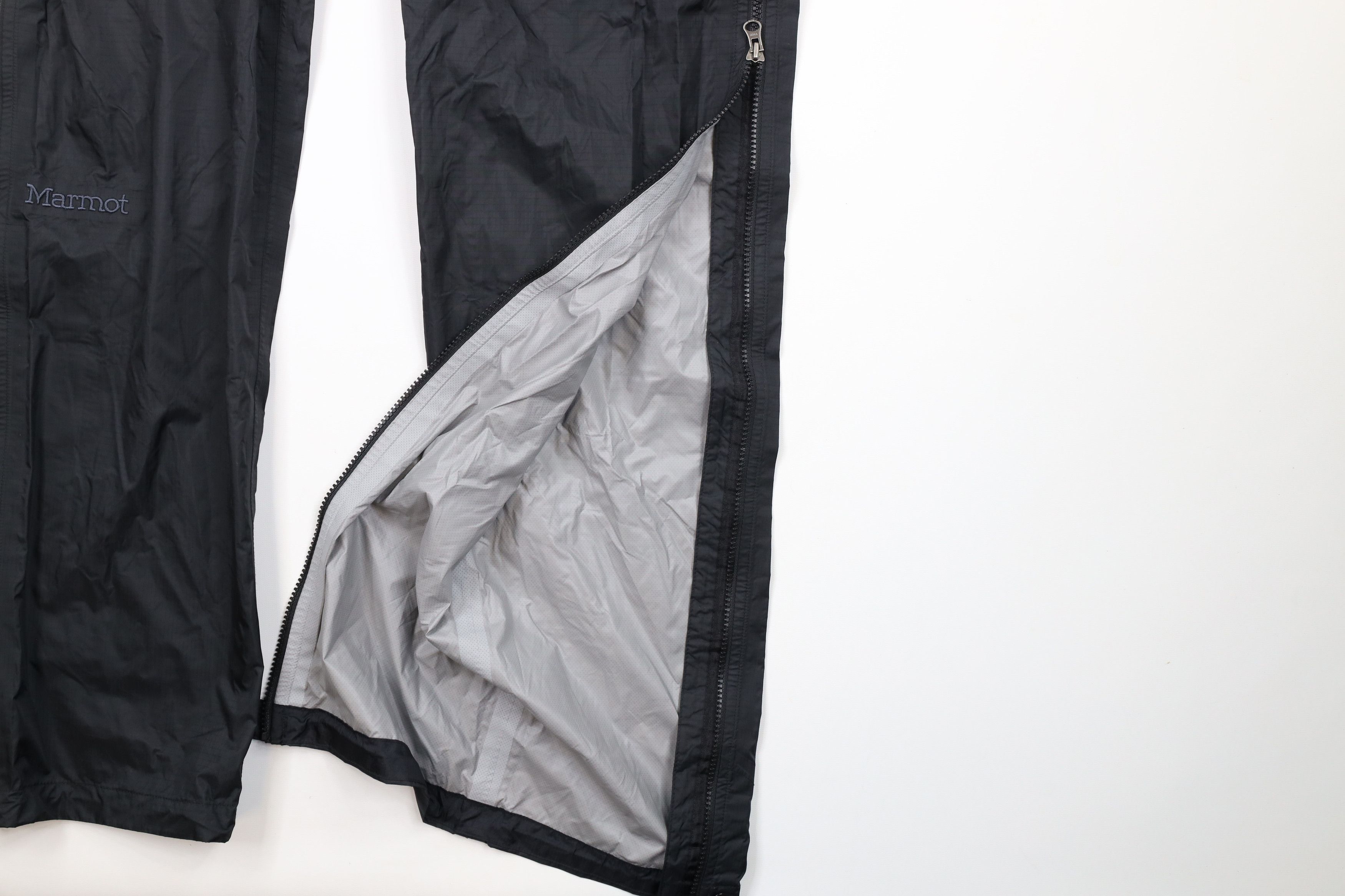 Marmot × Vintage Marmot Ripstop Waterproof Hiking Outdoor Rain Pants Black Size 28" / US 6 / IT 42 - 7 Thumbnail