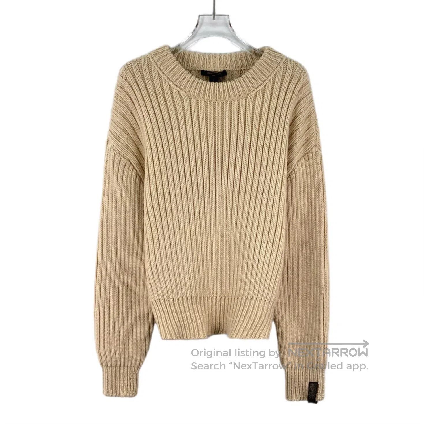 Louis Vuitton Louis Vuitton Brown cashmere round-neck long-sleeve knitte Size US S / EU 44-46 / 1 - 1 Thumbnail