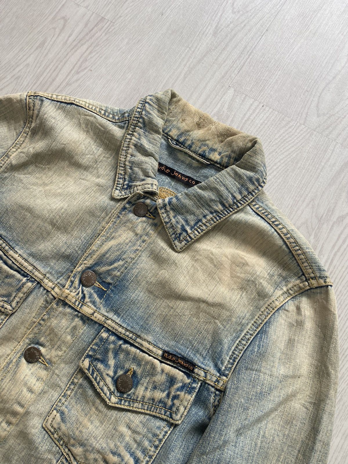 Nudie Jeans Vintage 2000’s Nudie Conny Thread Embroidery Trucker Jacket Size US S / EU 44-46 / 1 - 4 Thumbnail