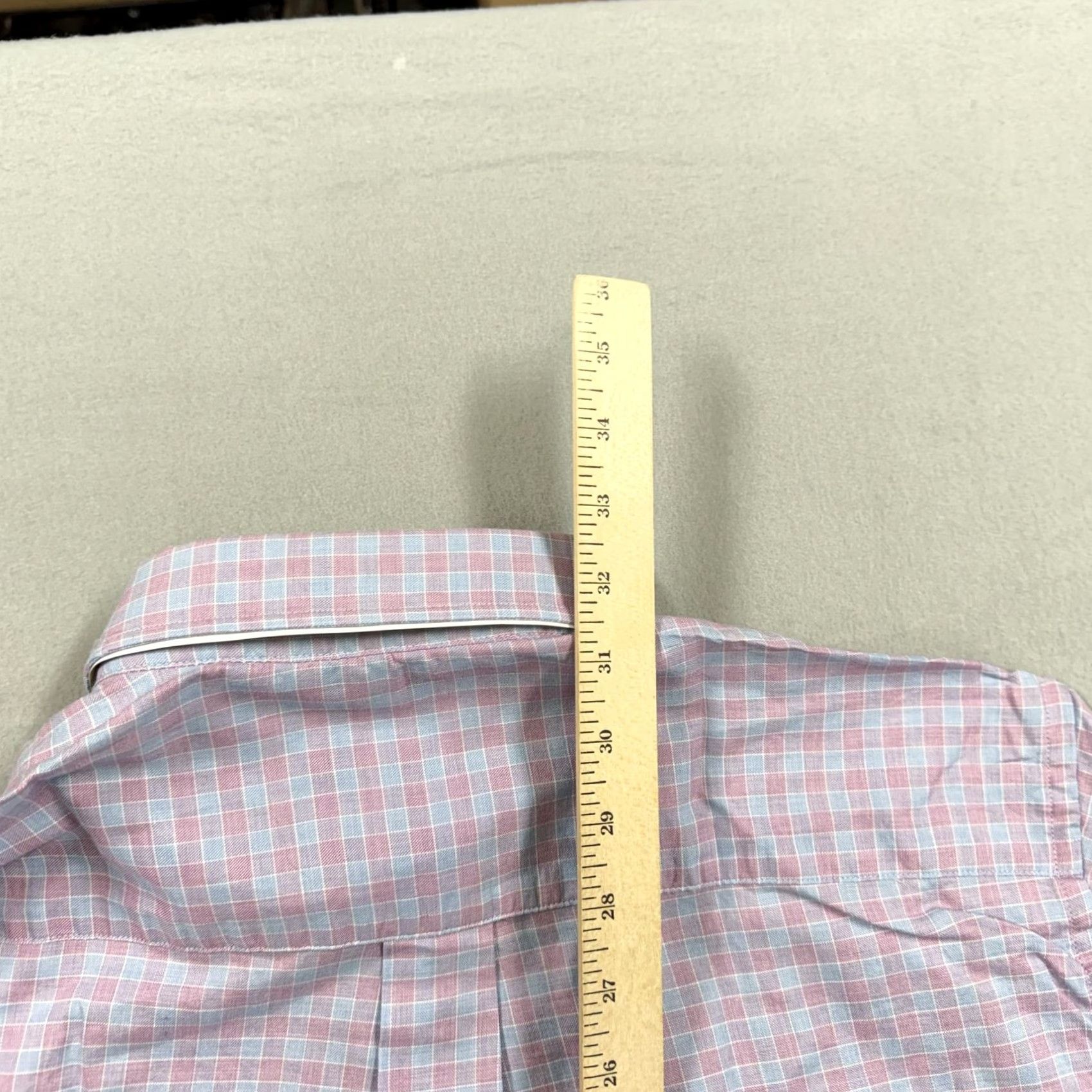 Peter Millar Peter Millar Shirt Mens M Pink Check Long Sleeve Button Up Summer Lightweight Cotton Twill Casual Button-Down Collar Gender Mens Size US M / EU 48-50 / 2 - 6 Thumbnail