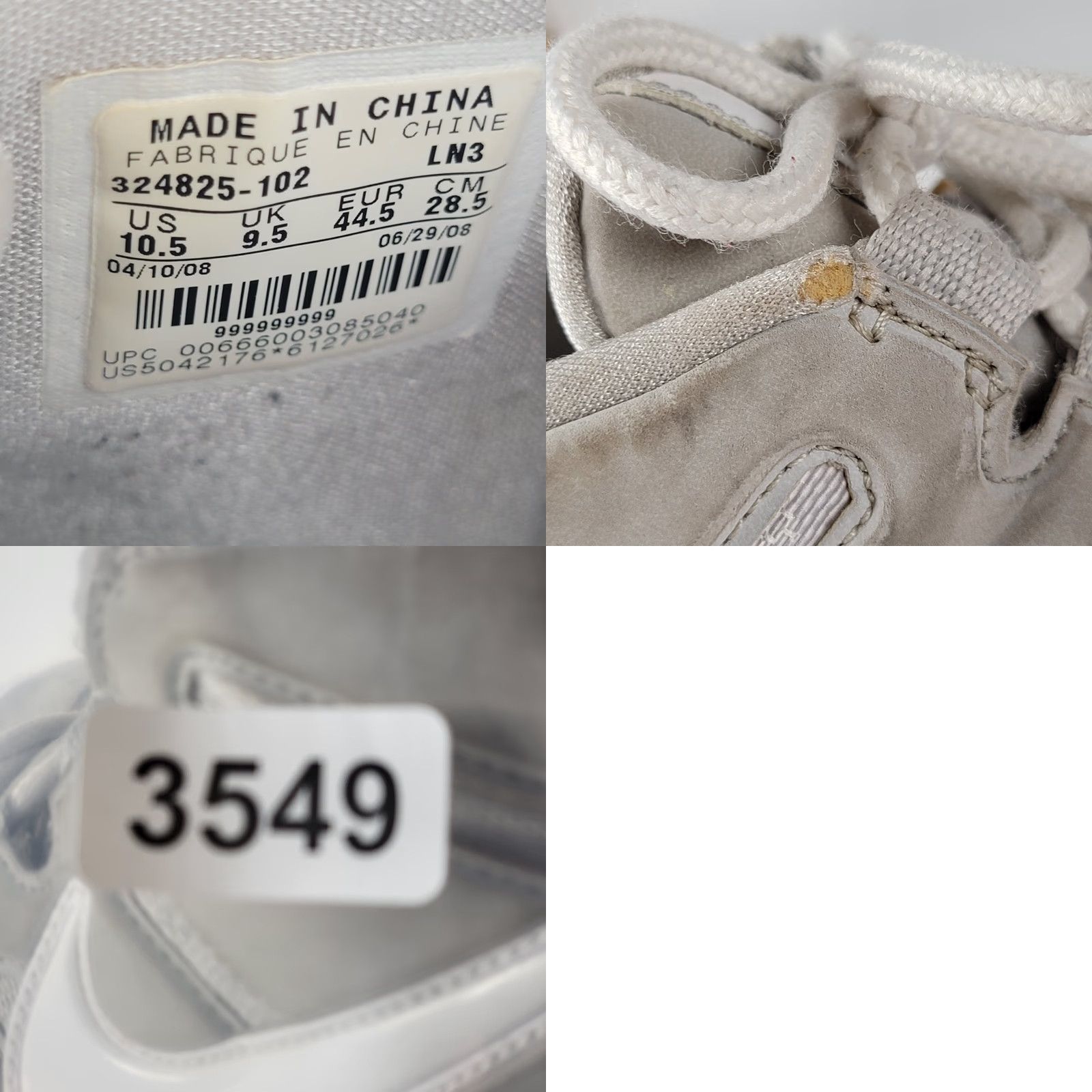 Nike NIKE AIR MAX 2 UPTEMPO 94 HIGH TOP BASKETBALL SNEAKER Men Size 10.5 M White Nike Sneakers High Top Basketball Shoe 2008 Size US M / EU 48-50 / 2 - 10 Thumbnail