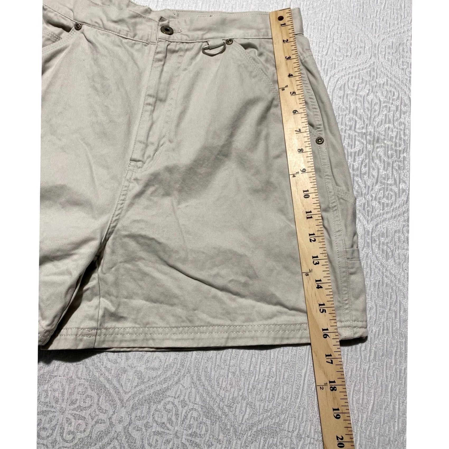Vintage Sonoma Womens Khaki Carpenter Shorts High Rise Cotton Size 12 Tall Beige Size 29" - 6 Thumbnail