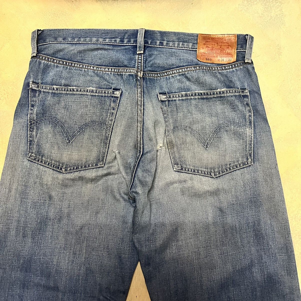 Levi's Vintage Distressed Levis Lot 503 Denim Jeans Size US 34 / EU 50 - 18 Thumbnail