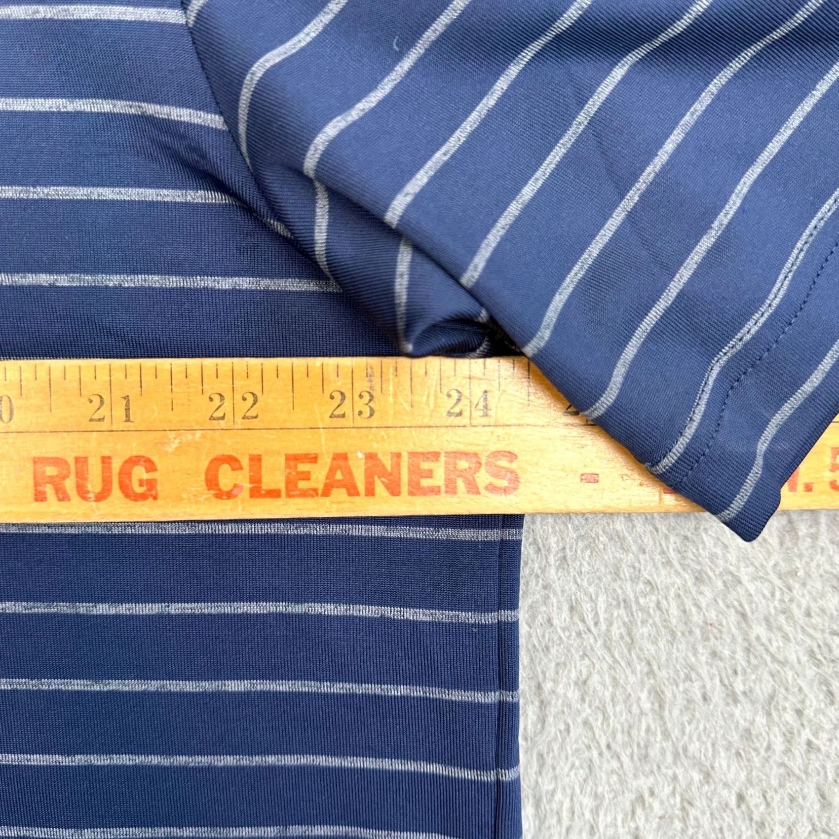 Under Armour Under Armour Playoff Polo Shirt Mens XL Navy Blue Striped HeatGear Golf Rugby EUC Size US XL / EU 56 / 4 - 7 Thumbnail
