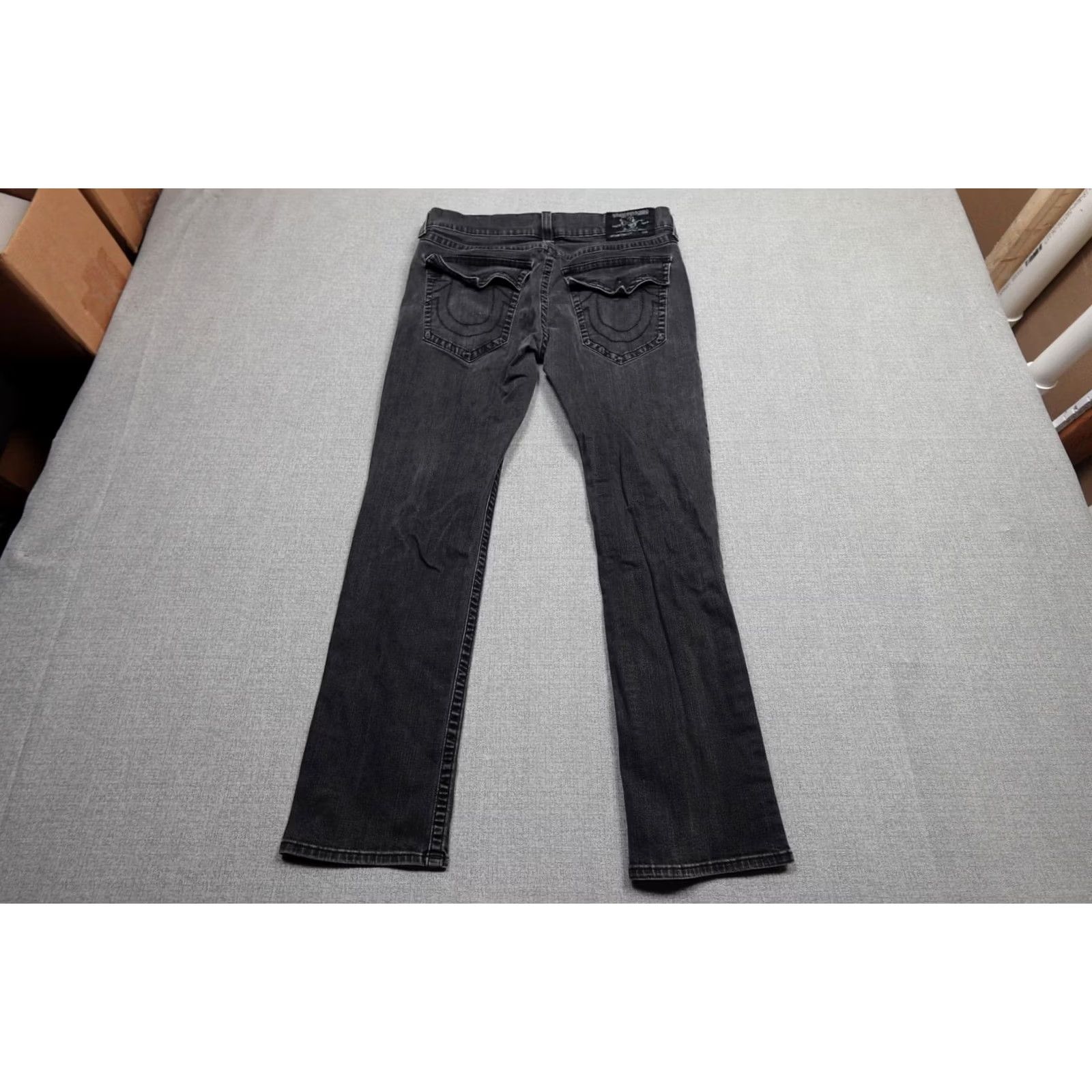 True Religion True Religion Jeans Mens 38x34 Charcoal Gray 5-Pocket Straight Regular Denim Pants Size US 38 / EU 54 - 4 Thumbnail