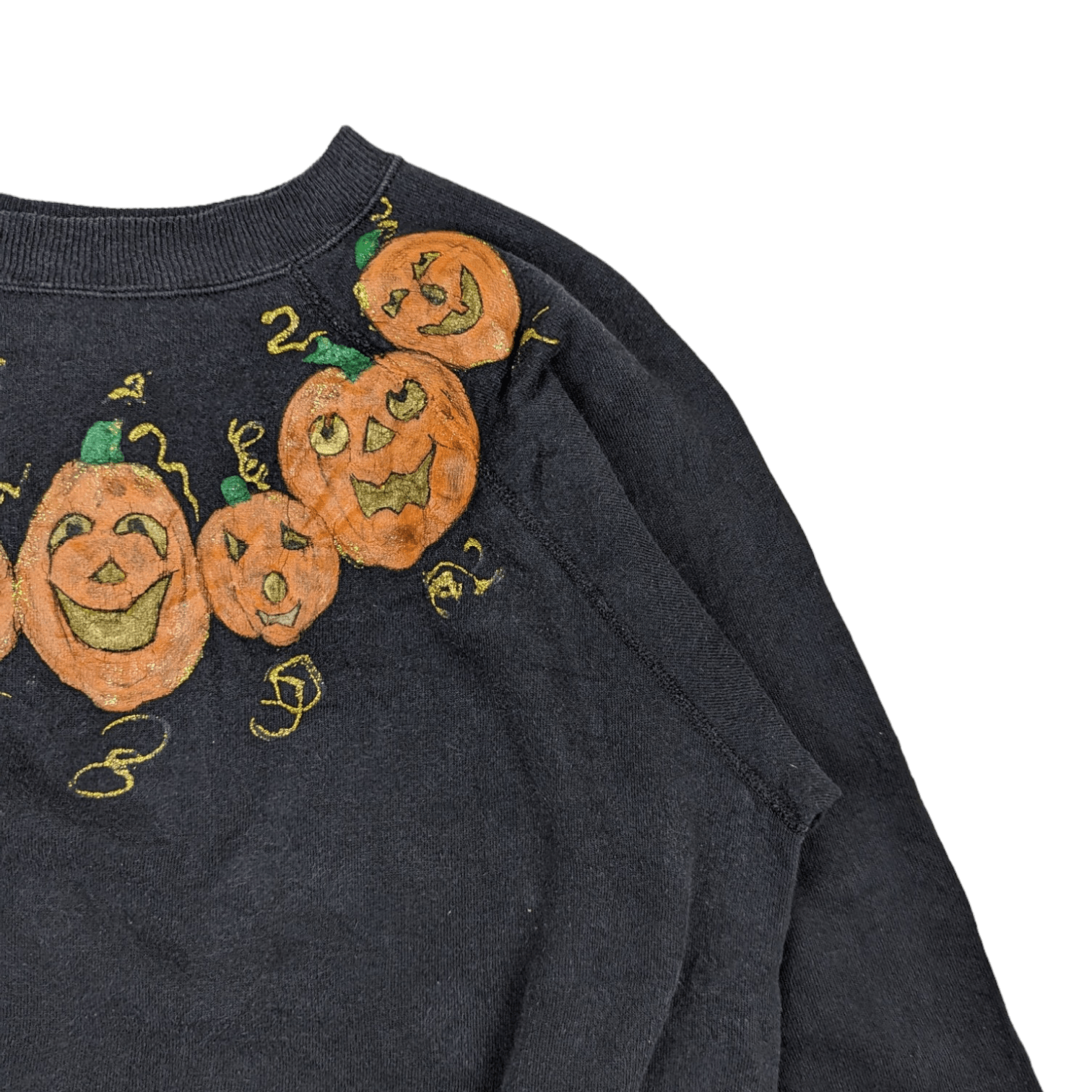 Hanes Vintage 90's HANES Custom Art Halloween Pumpkins Jumper Size L / US 10 / IT 46 - 7 Thumbnail