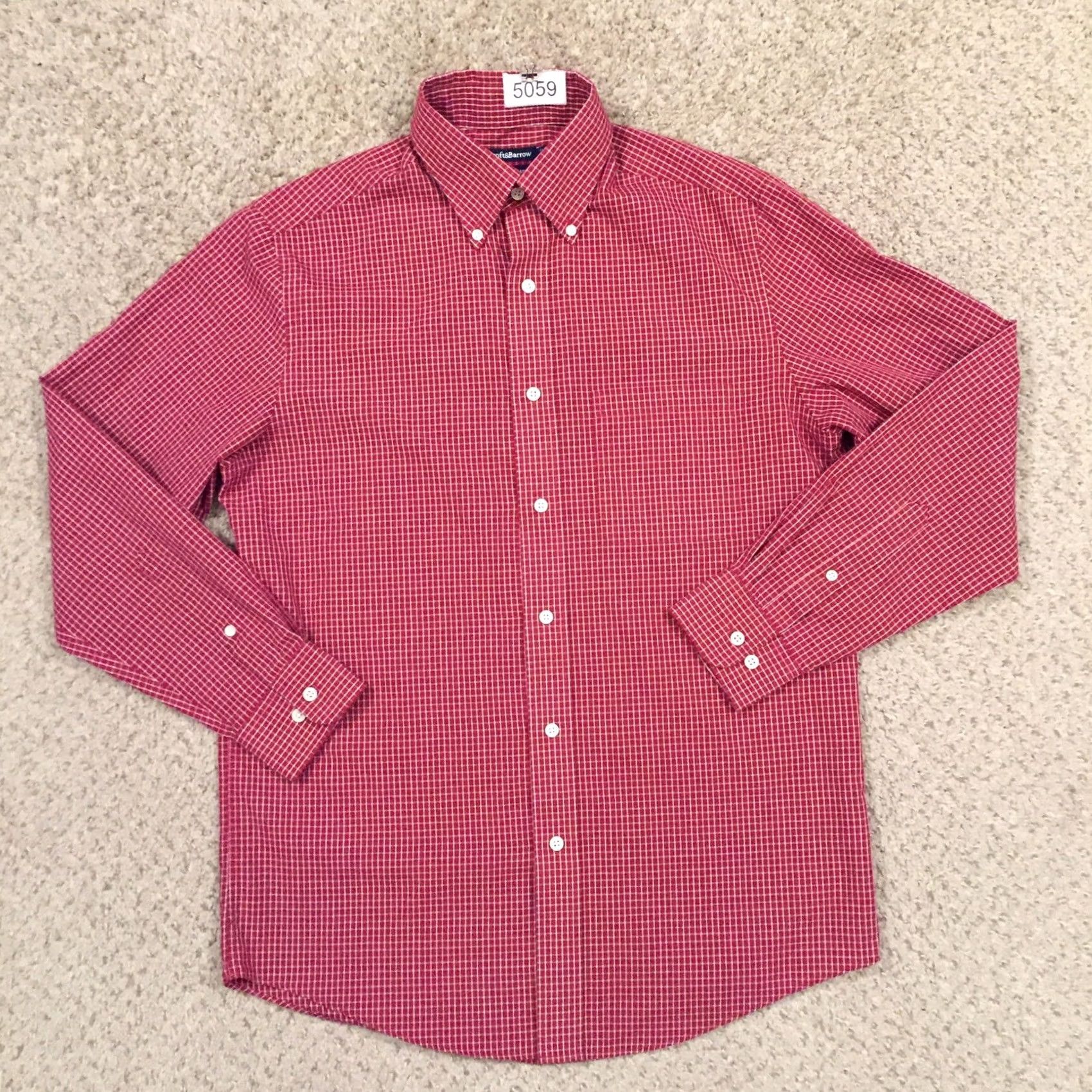 Croft & Barrow Croft & Barrow Shirt Mens 15 Red Plaid Long Sleeve Button Up Size US M / EU 48-50 / 2 - 2 Thumbnail