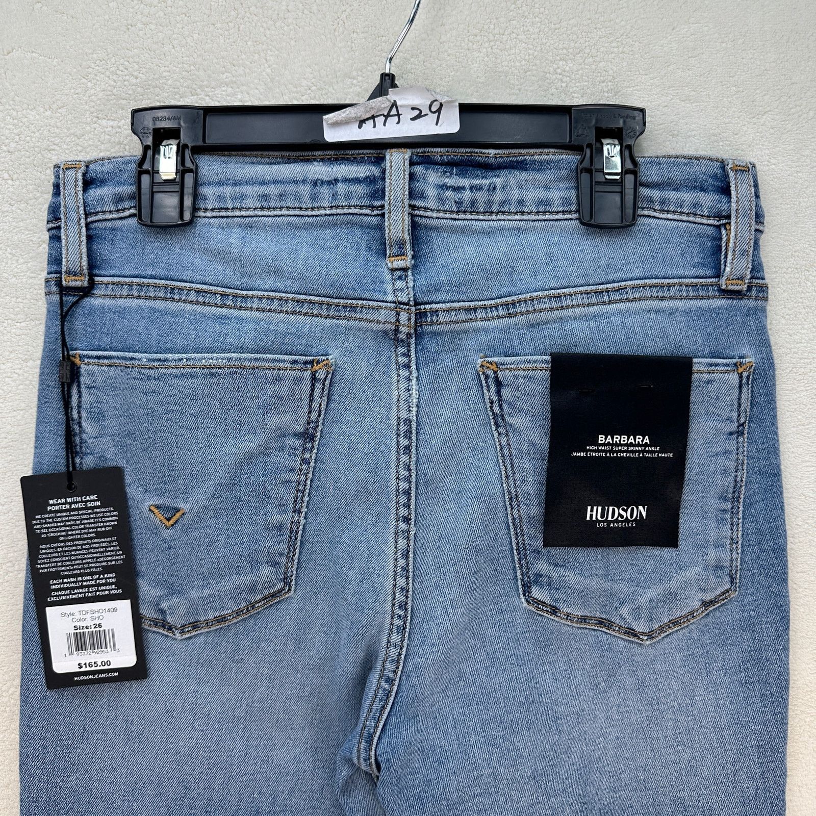 Hudson HUDSON JEANS WOMEN'S 26 BARBARA HIGH-WAIST SUPER SKINNY ANKL Size 26" / US 2 / IT 38 - 7 Thumbnail