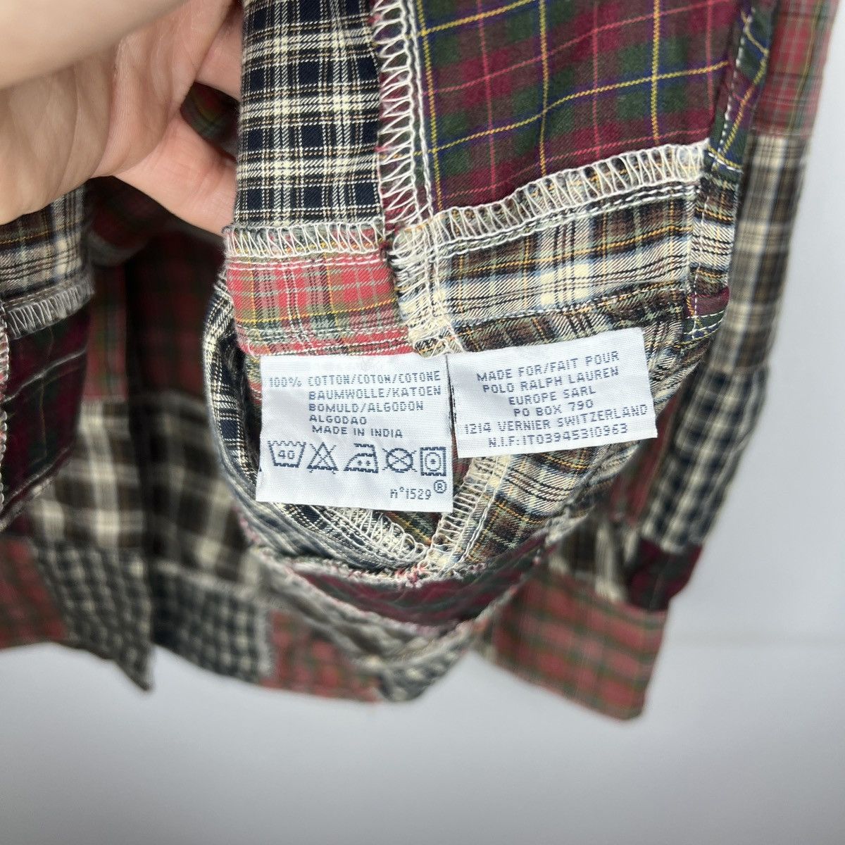 Polo Ralph Lauren Vintage polo Ralph Lauren flannel patchwork shirt checkered Size US XXL / EU 58 / 5 - 7 Thumbnail