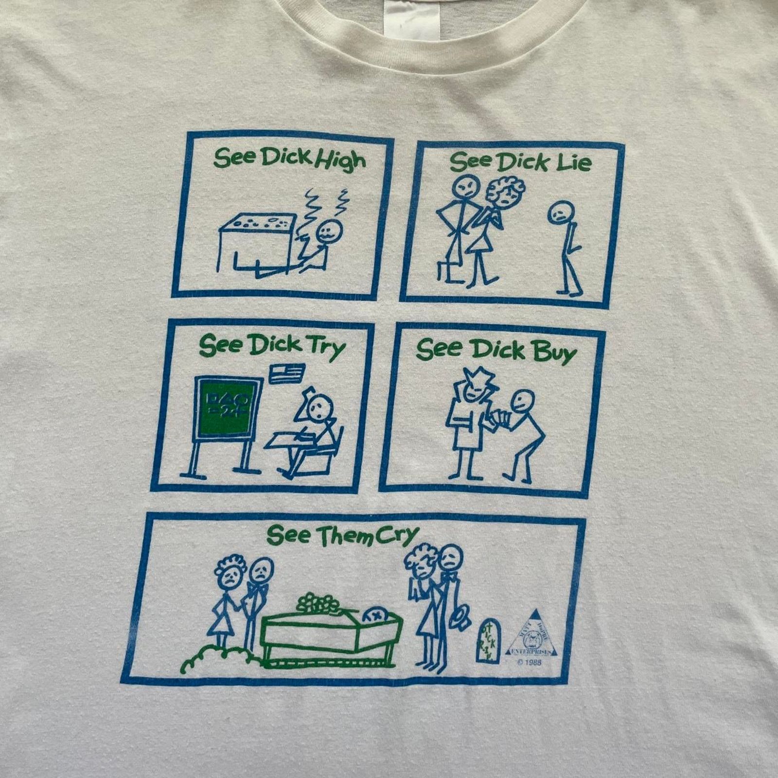 Vintage Vintage “Don’t be a Dick” Graphic T-shirt Size US L / EU 52-54 / 3 - 3 Thumbnail