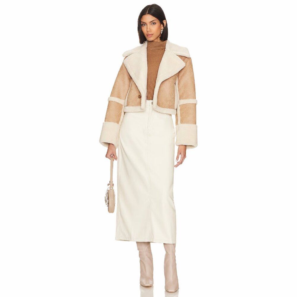 Free People NWT New $128 Free People City Slicker Faux Leather Maxi Ivo Size 28" / US 6 / IT 42 - 1 Thumbnail
