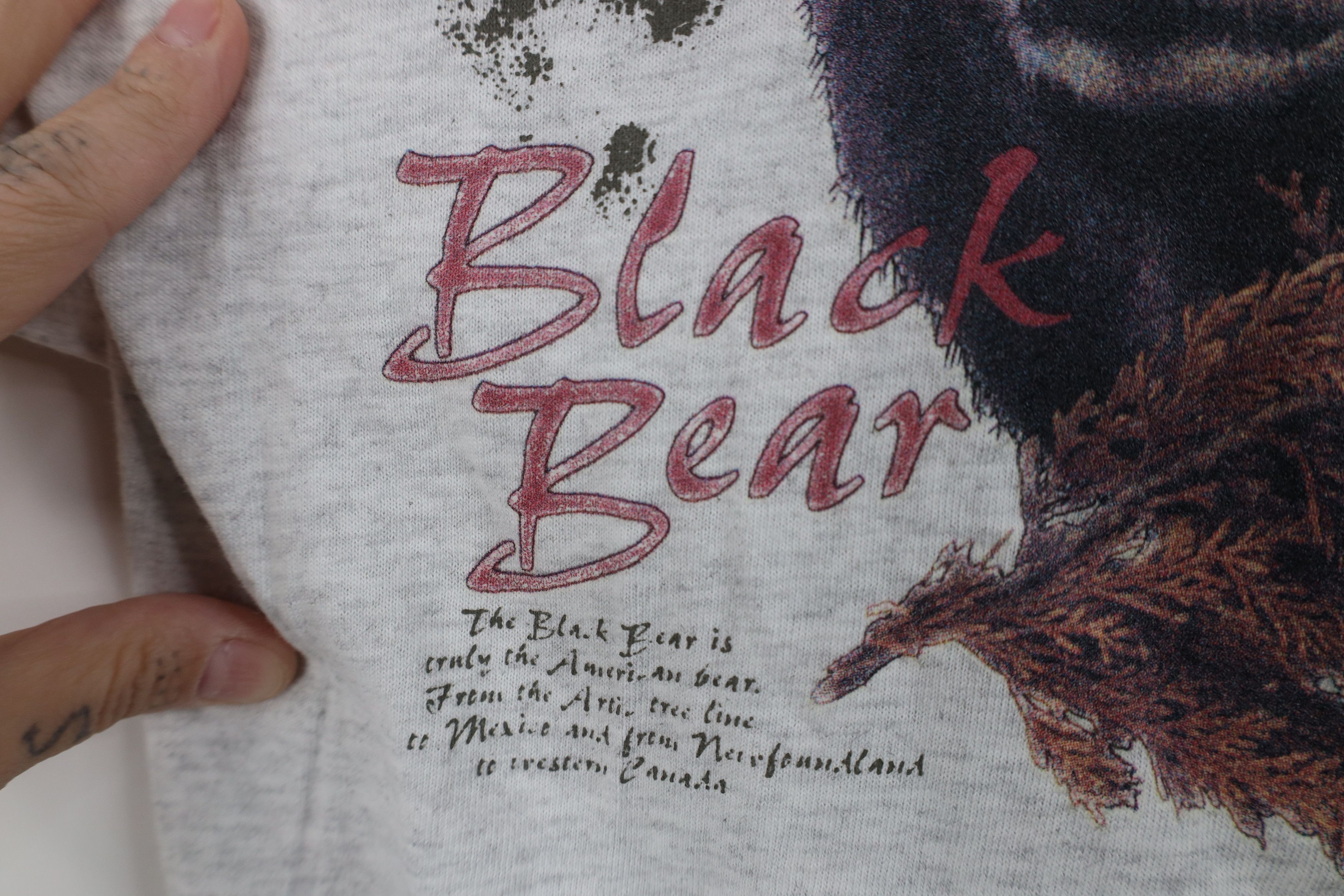 Vintage Vintage 90s Y2K Streetwear Black Bear Short Sleeve T-Shirt Size US S / EU 44-46 / 1 - 6 Thumbnail