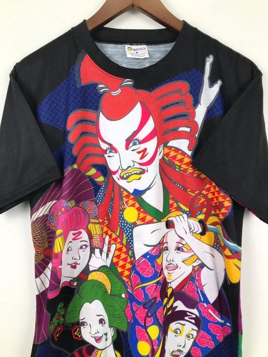 Japanese Brand (SY0024) JAPAN SAMURAI GEISHA MOTIF FULLPRINT WORK TEE Size US M / EU 48-50 / 2 - 3 Thumbnail