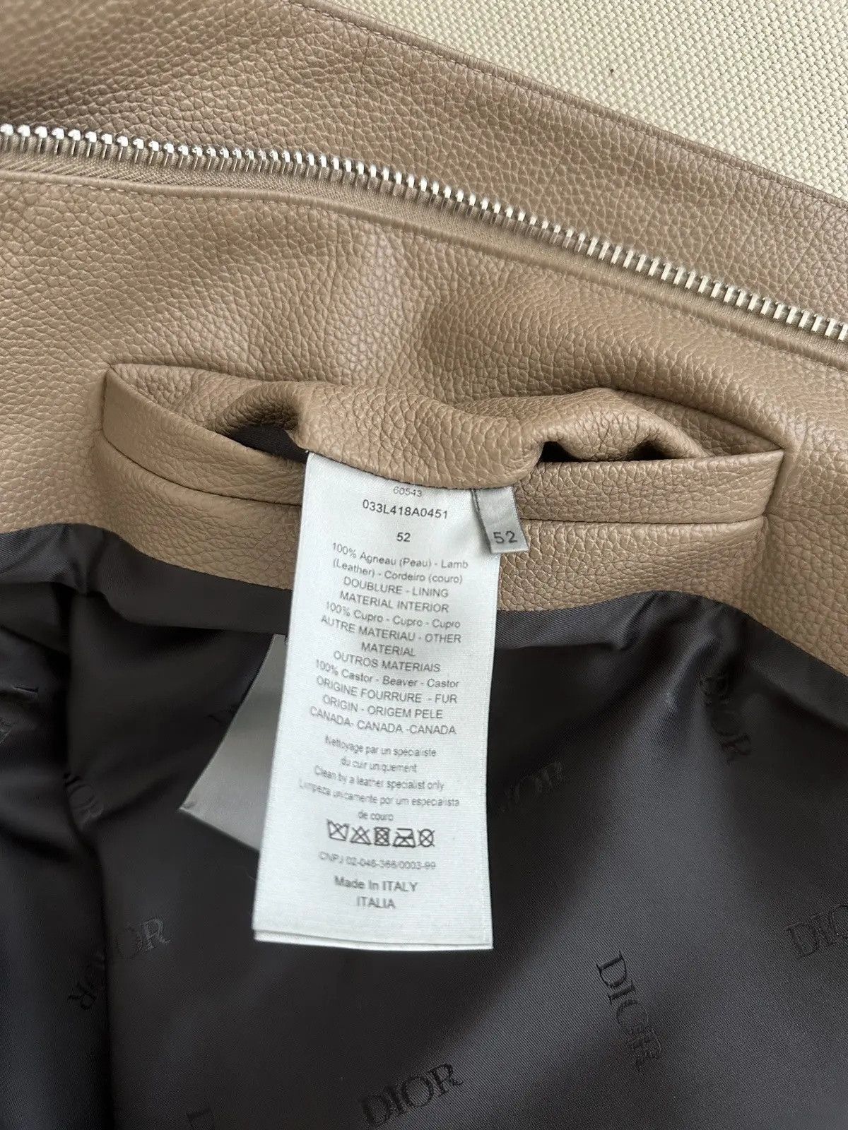 Dior Dior Bomber Leather Jacket Beaver Fur Collar Size US L / EU 52-54 / 3 - 13 Thumbnail