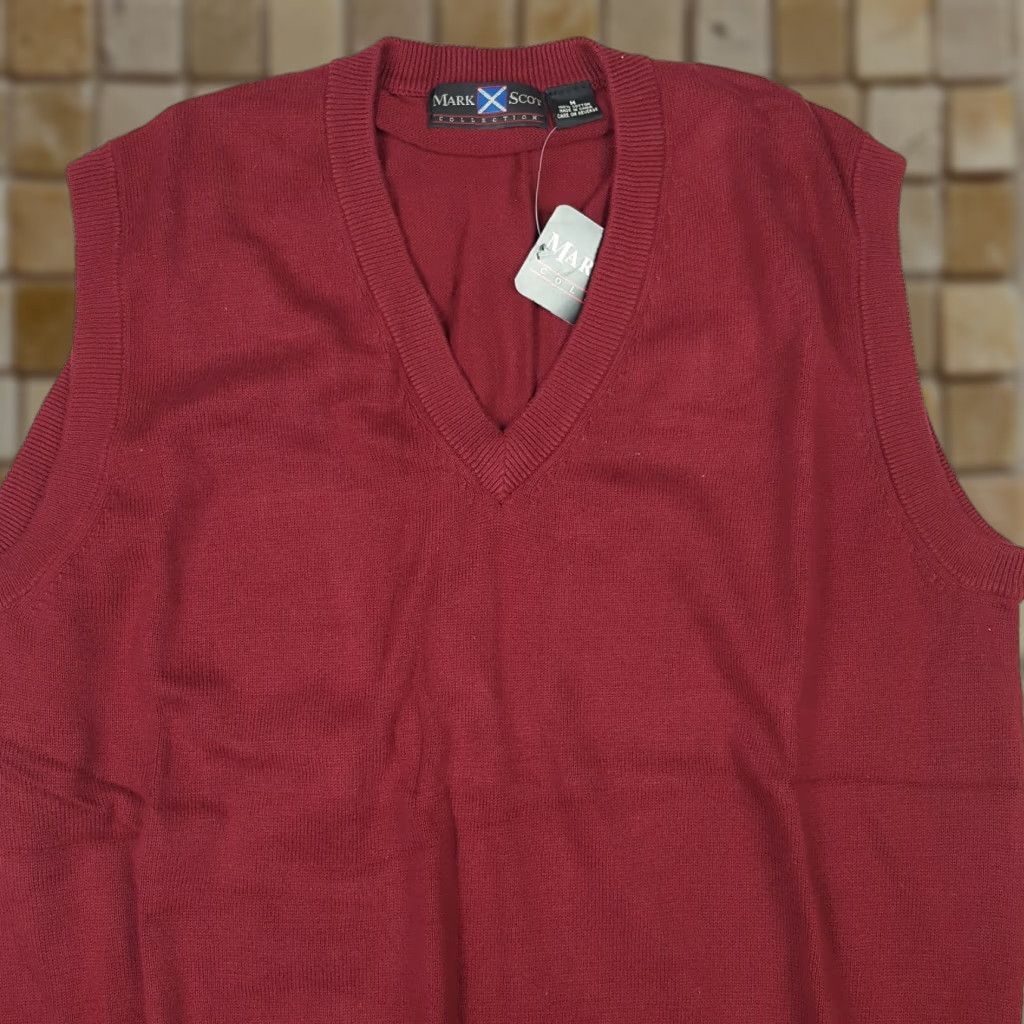 Vintage VINTAGE Tommy Armour Maroon Sweater Vest Shirt Men M Golf Knit Pullover V-Neck Sleeveless Regular Fit Cotton 90s Preppy Sports Vintage Size US M / EU 48-50 / 2 - 1 Thumbnail