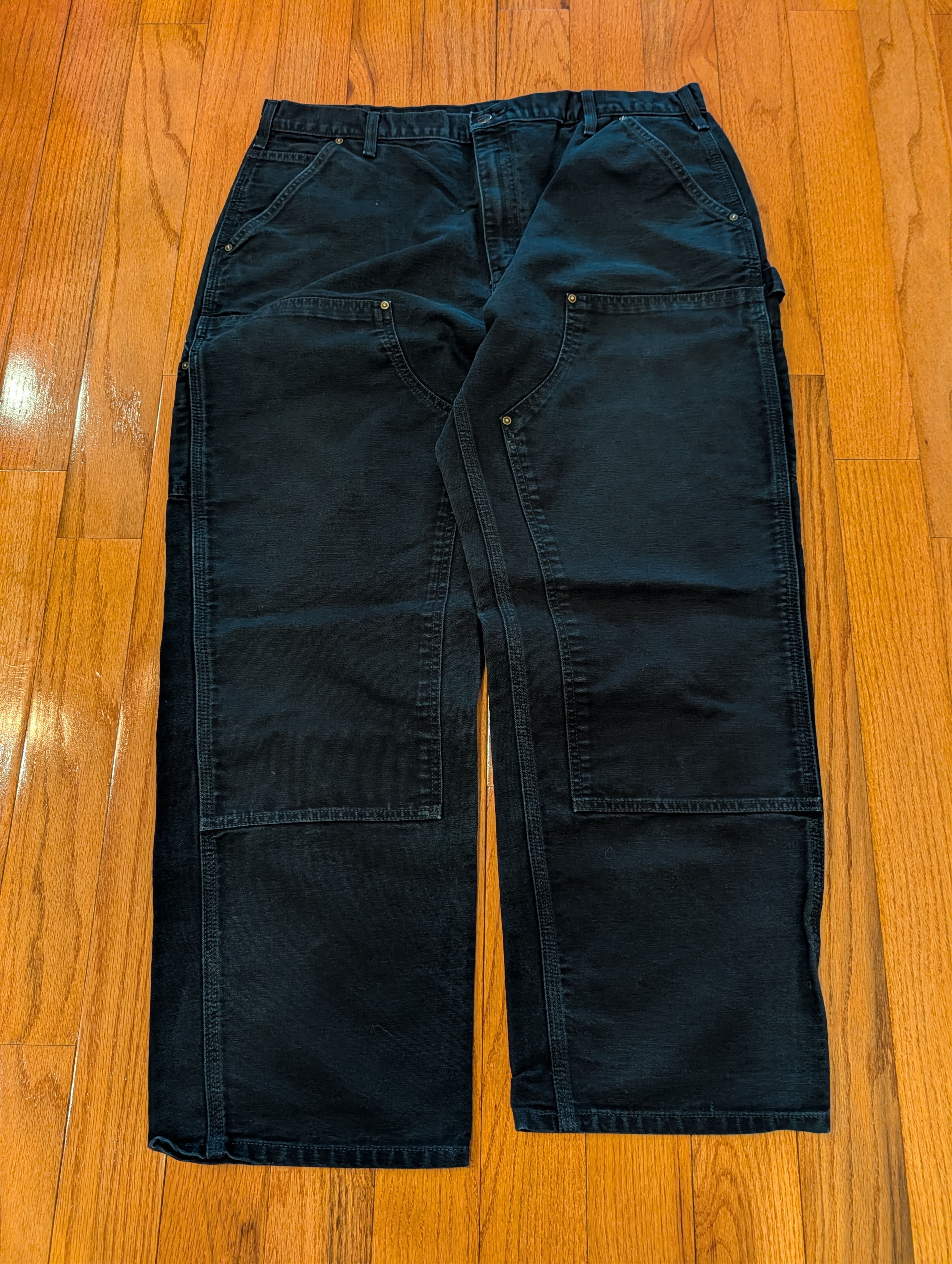 Carhartt Carhartt B136 BLK Duck Canvas Double Work Pants 38 x 30 Size US 38 / EU 54 - 4 Thumbnail