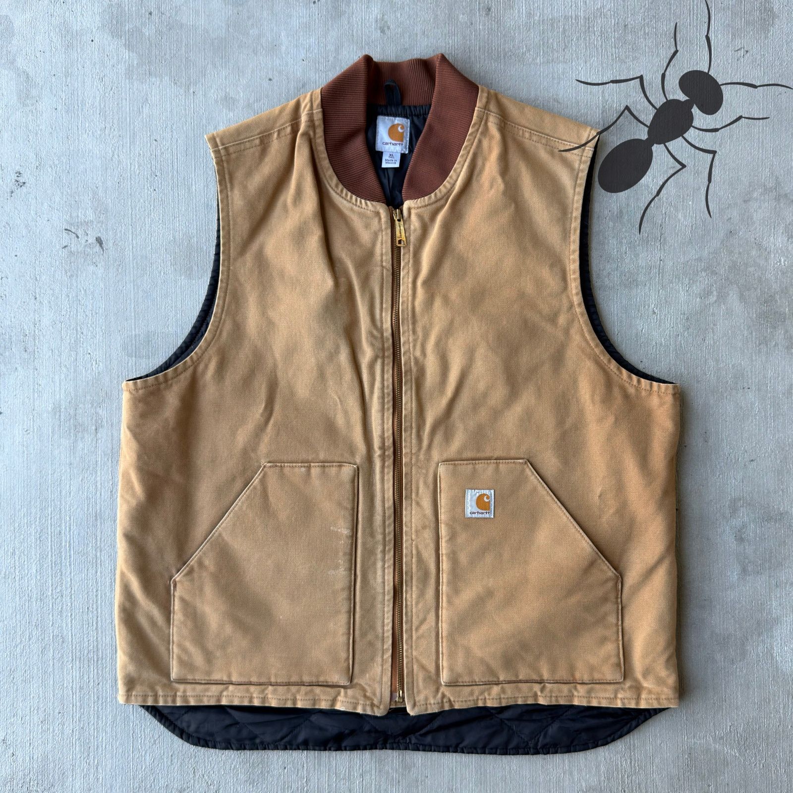 Carhartt × Vintage Carhartt V01 brown quilted work wear vest Size US XL / EU 56 / 4 - 1 Thumbnail