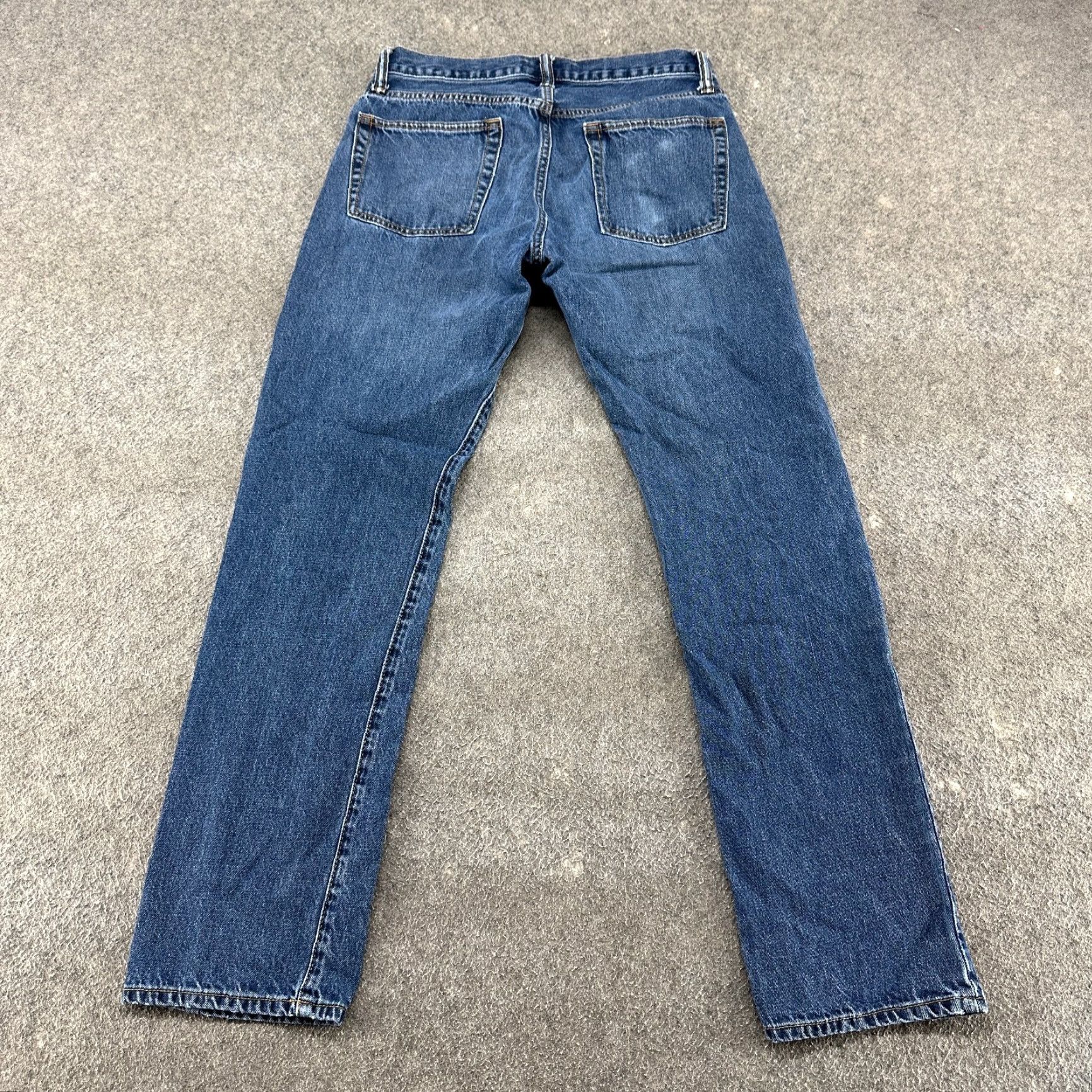 Gap Gap Jeans 30x32 Blue Straight Leg Regular Fit Medium Wash Denim Men's Jeans 90s Style Straight Comfort Pockets Stretch Regular Inseam 32" Size US 30 / EU 46 - 7 Thumbnail