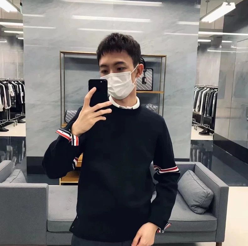 Thom Browne Thom Browne Classic double-sleeved knitted shirt Sweater 2 Size US XL / EU 56 / 4 - 6 Thumbnail
