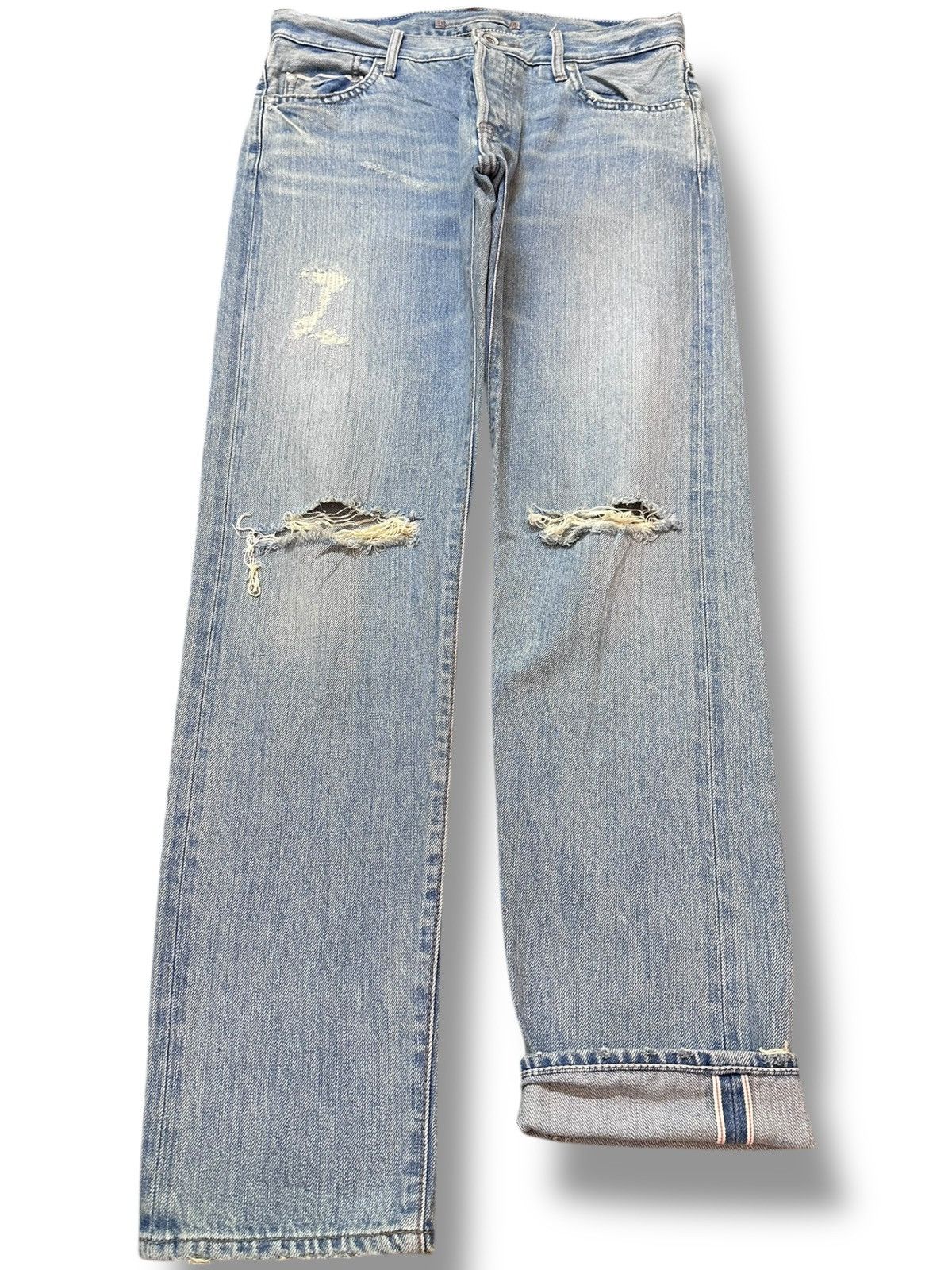GOA Vintage Goa Selvedge Faded Distressed Denim Size US 30 / EU 46 - 1 Thumbnail