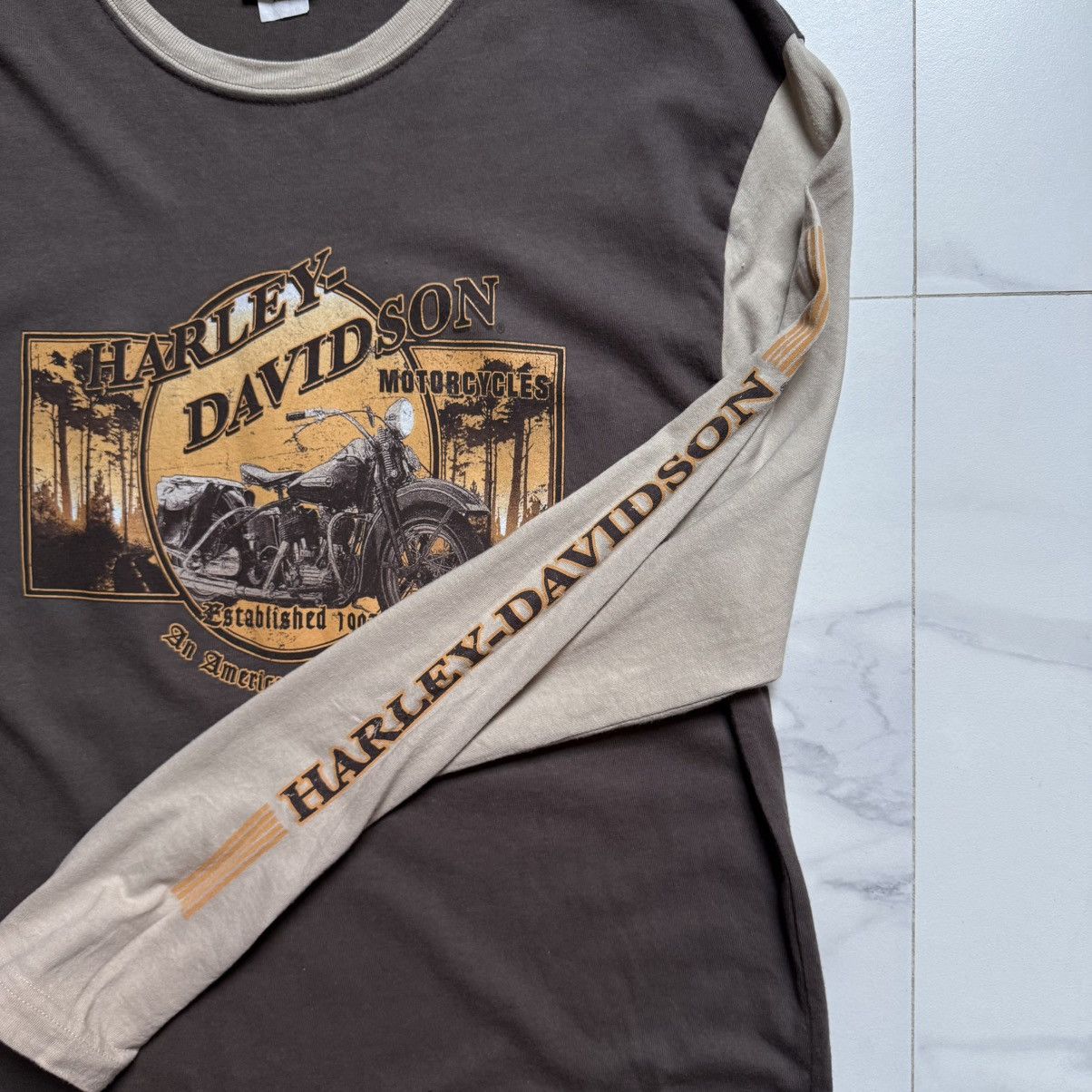 Harley Davidson Vintage Y2K Harley-Davidson An American Tradition Tee Size US XL / EU 56 / 4 - 4 Thumbnail