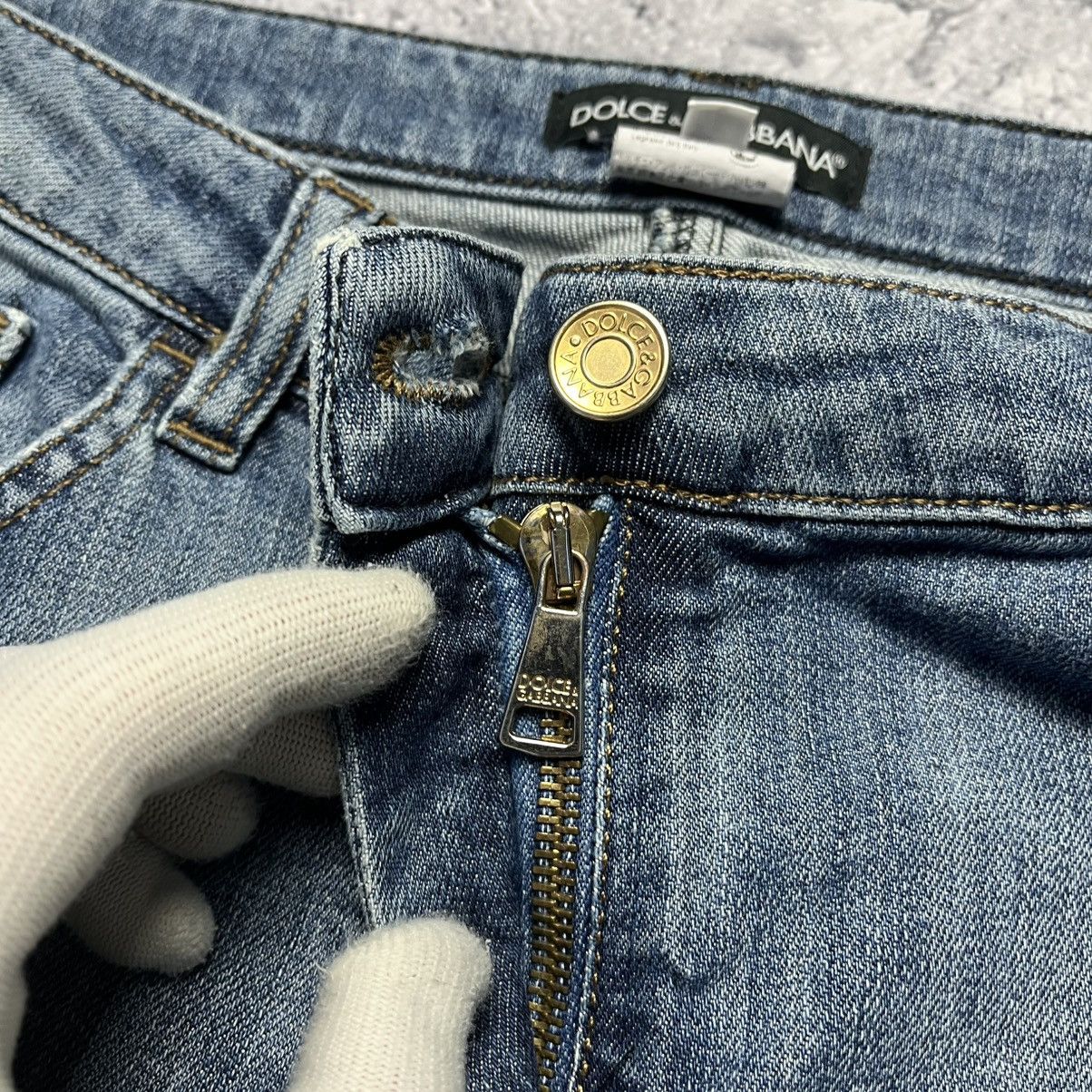 Dolce & Gabbana Vintage Dolce & Gabbana Distressed Blue Denim Jeans Luxury Size 30" / US 8 / IT 44 - 10 Thumbnail