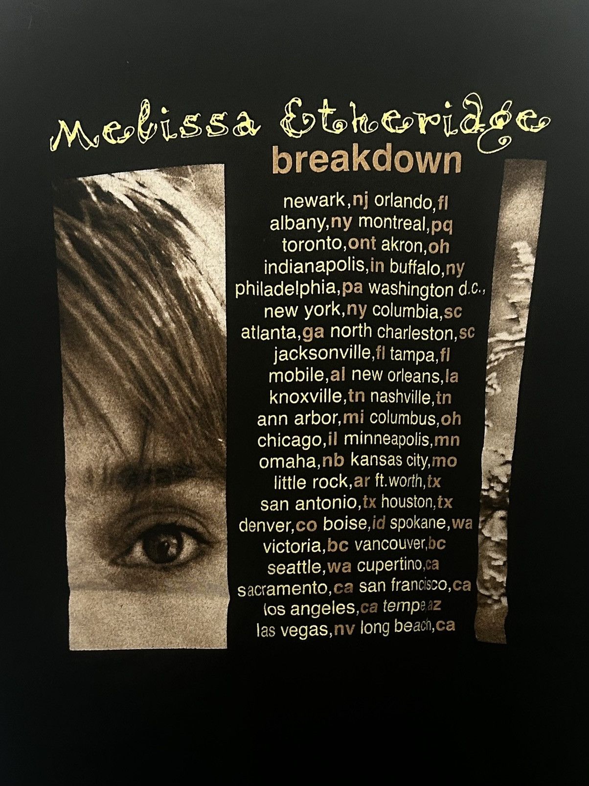 Vintage 1999 Melissa Etheridge Tour Tee Size US XL / EU 56 / 4 - 4 Thumbnail