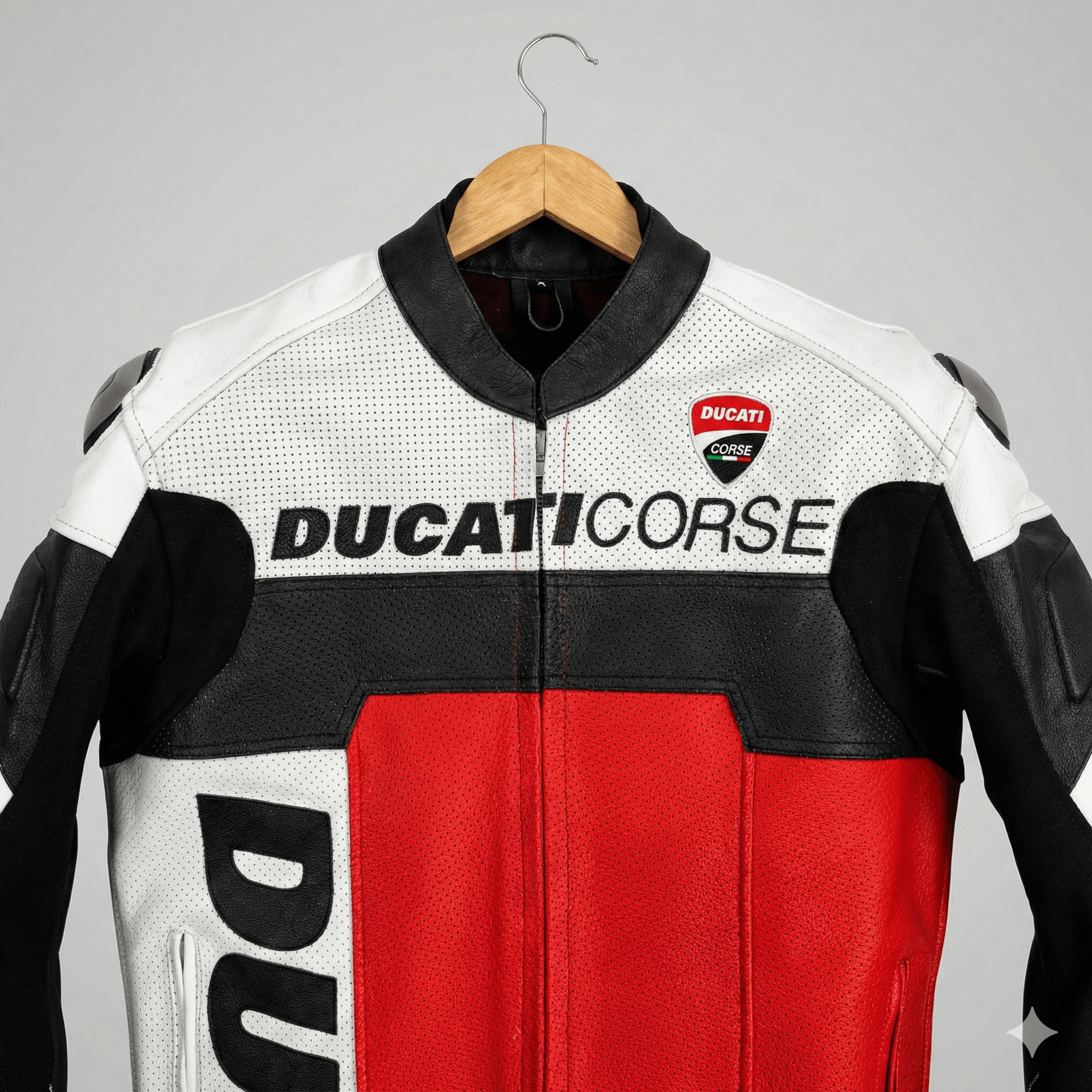 Ducati Ducati Corse Perforated Leather Racing Jacket Moto Armored Size US M / EU 48-50 / 2 - 3 Thumbnail