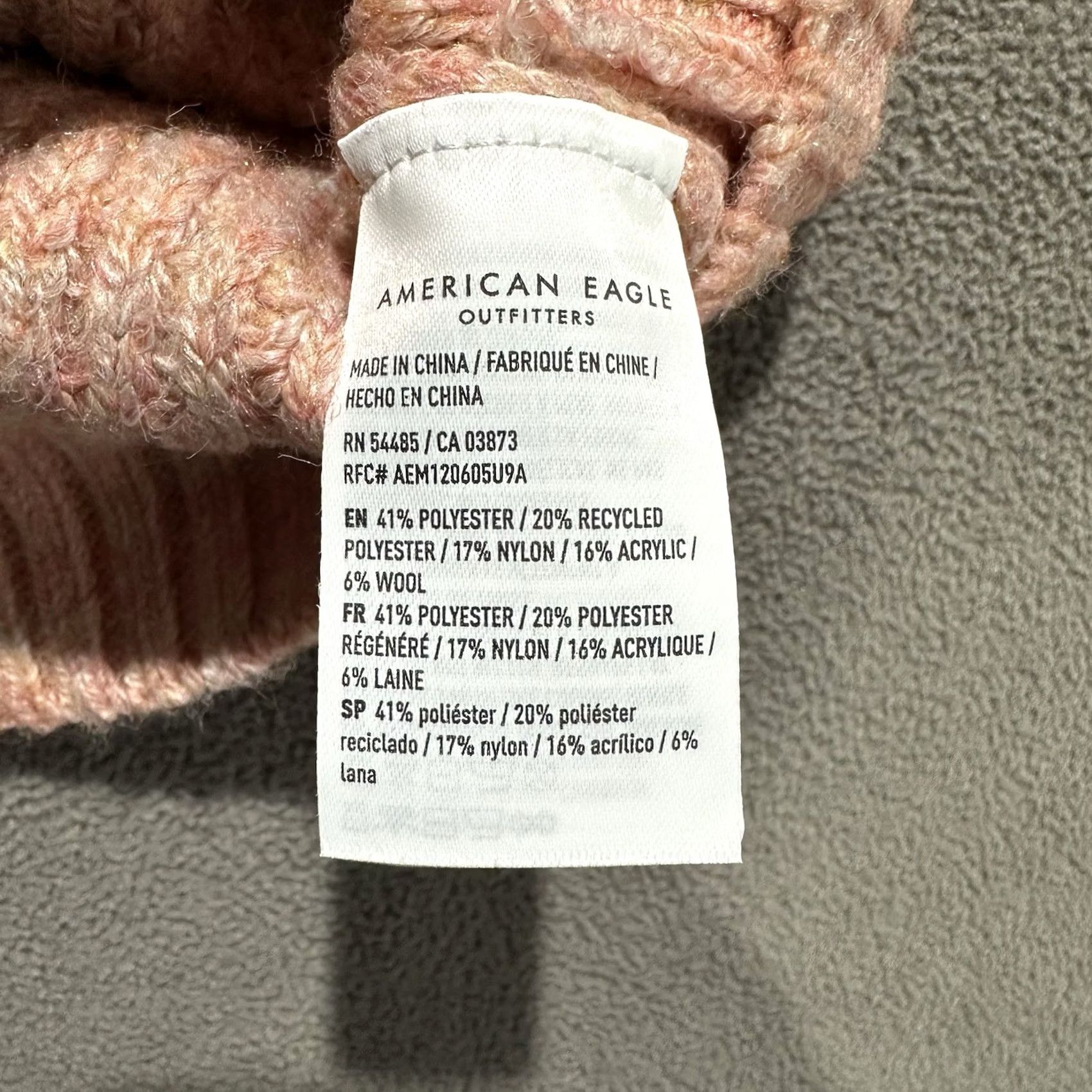 American Eagle Outfitters American Eagle Sweater Women Medium Pink Rose Cropped Relaxed Wool Blend Size M / US 6-8 / IT 42-44 - 5 Thumbnail