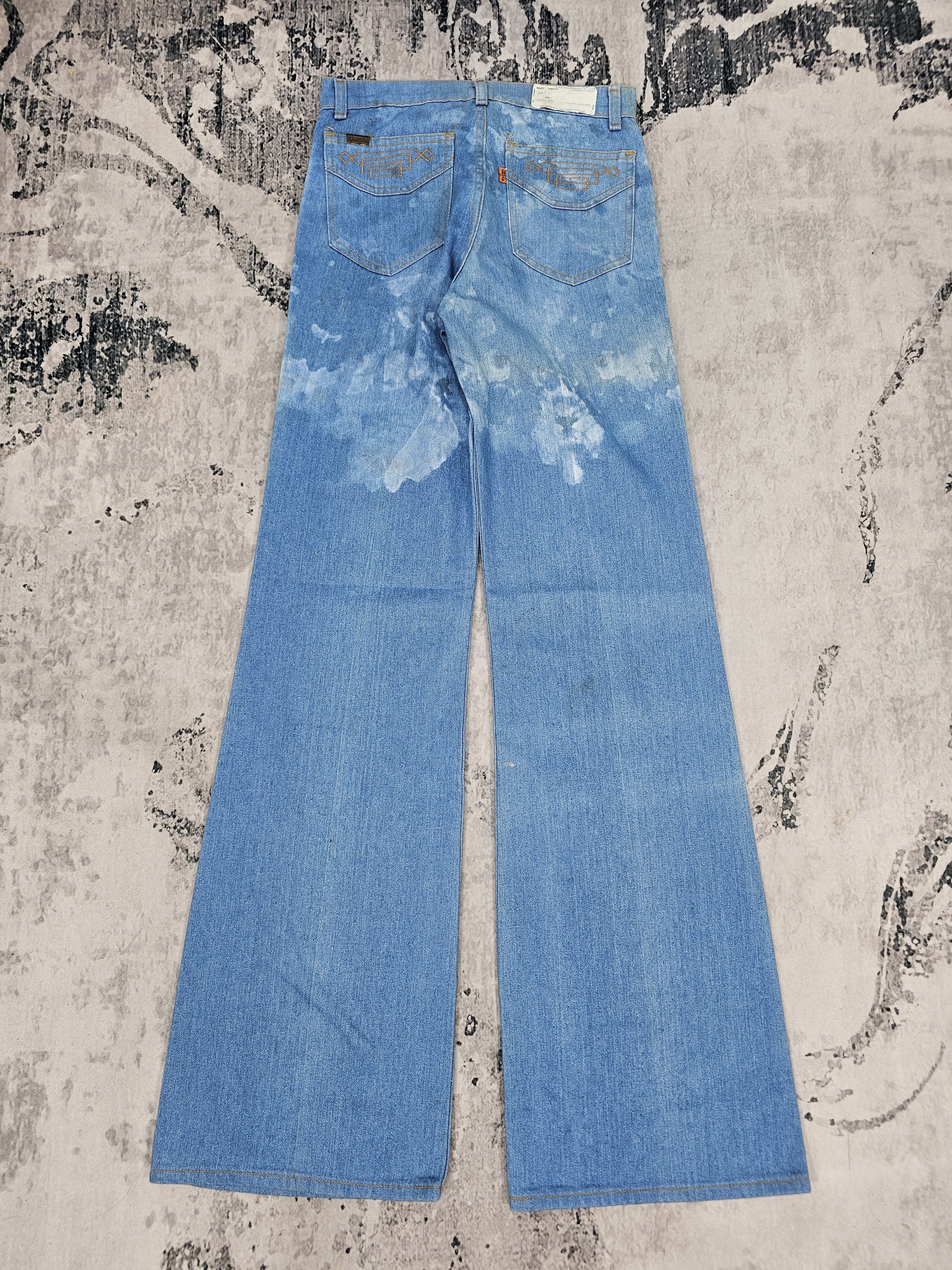Levi's Vintage Clothing Vtg 70's LEVIS Boot Cut Flare Bleach Jeans Made In USA L0553 Size US 28 / EU 44 - 2 Thumbnail
