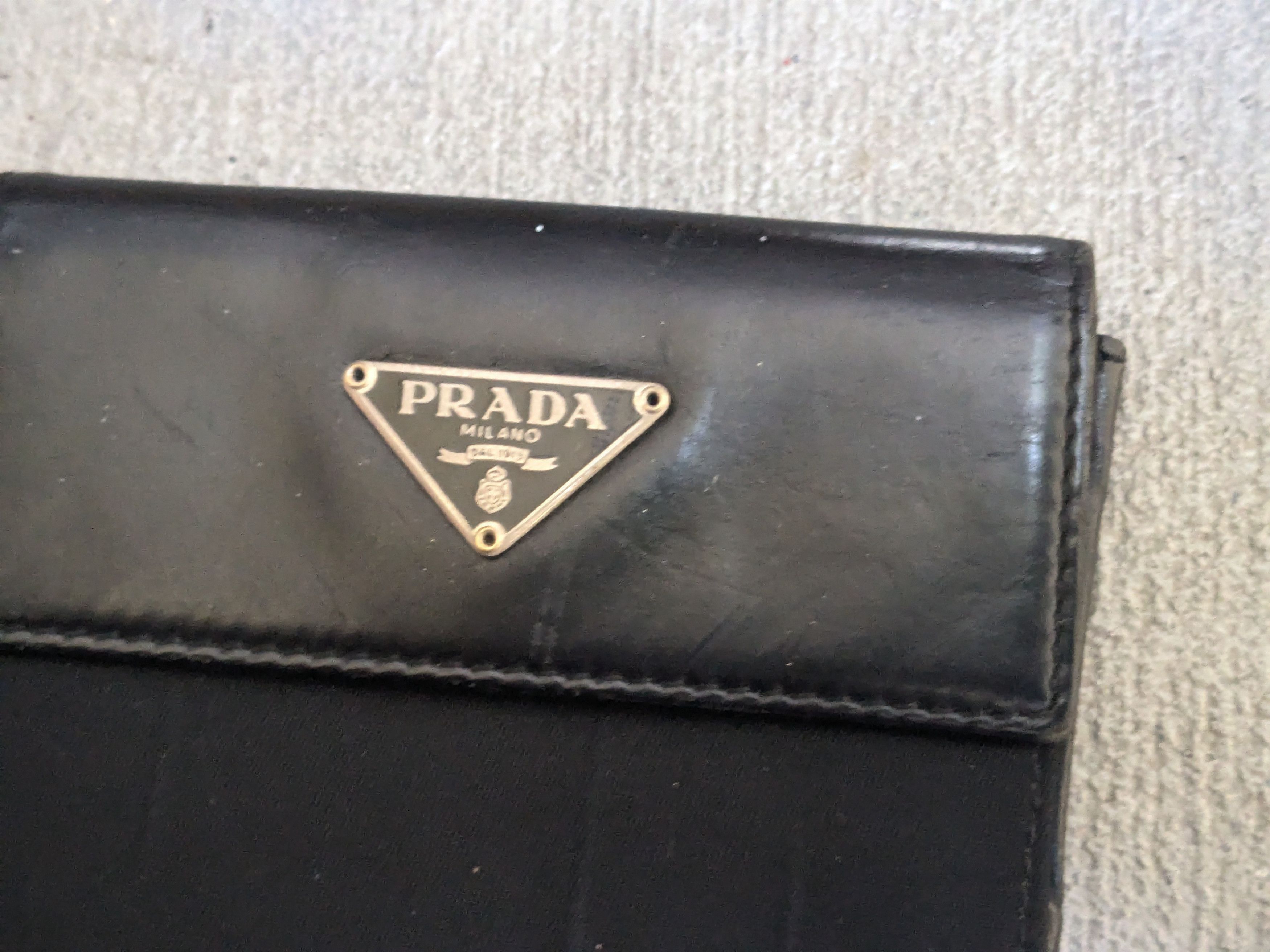 Prada Prada Wallet Black Nylon Leather Bifold Cardholder Italy Y2K Size ONE SIZE - 3 Thumbnail