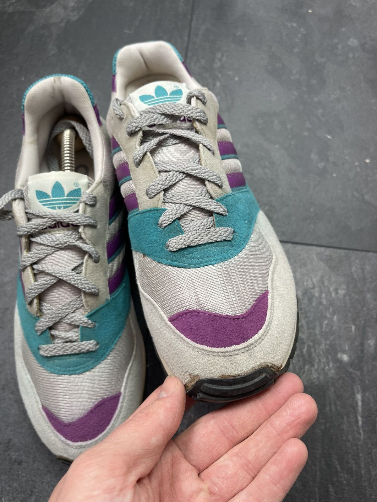 Adidas × Streetwear × Vintage Vintage 80’s Adidas Trainers Made in Philippines Size US 8 / EU 41 - 7 Thumbnail