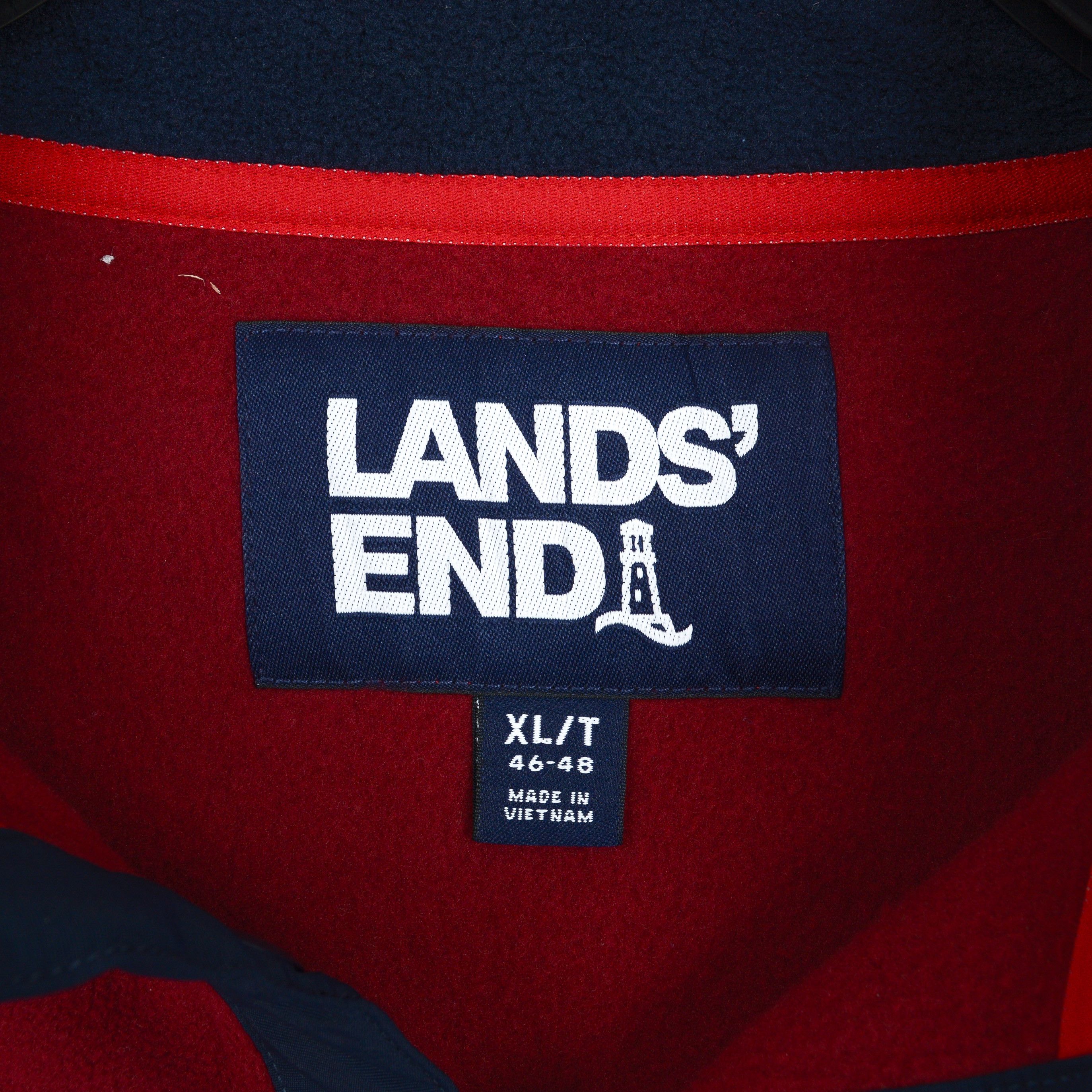 Lands' End XL Fleece Pullover Sweatshirt Jumper Sweater Streetwear Snap Size US XL / EU 56 / 4 - 5 Thumbnail